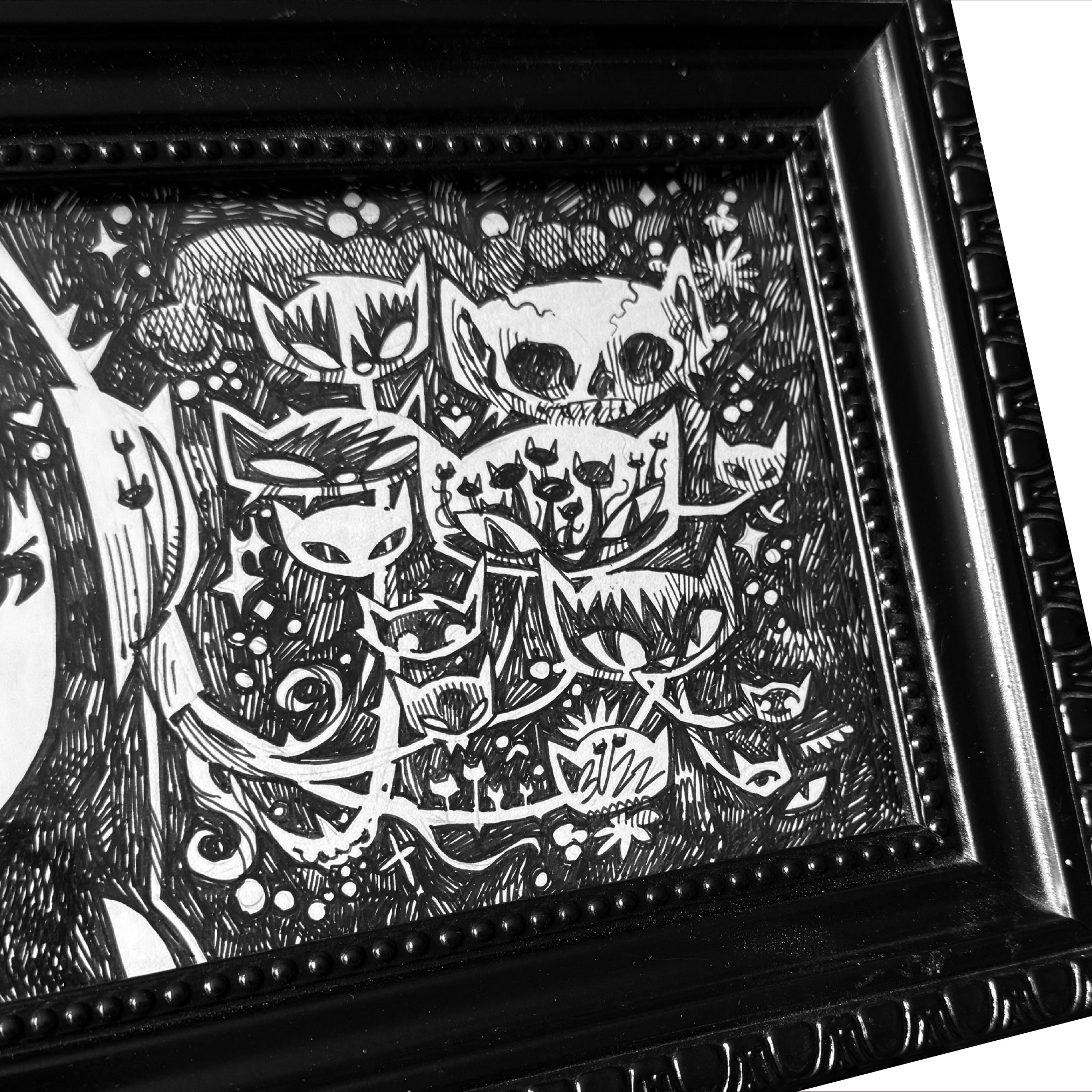 TUNE IN Emily the Strange Original Ink Drawing