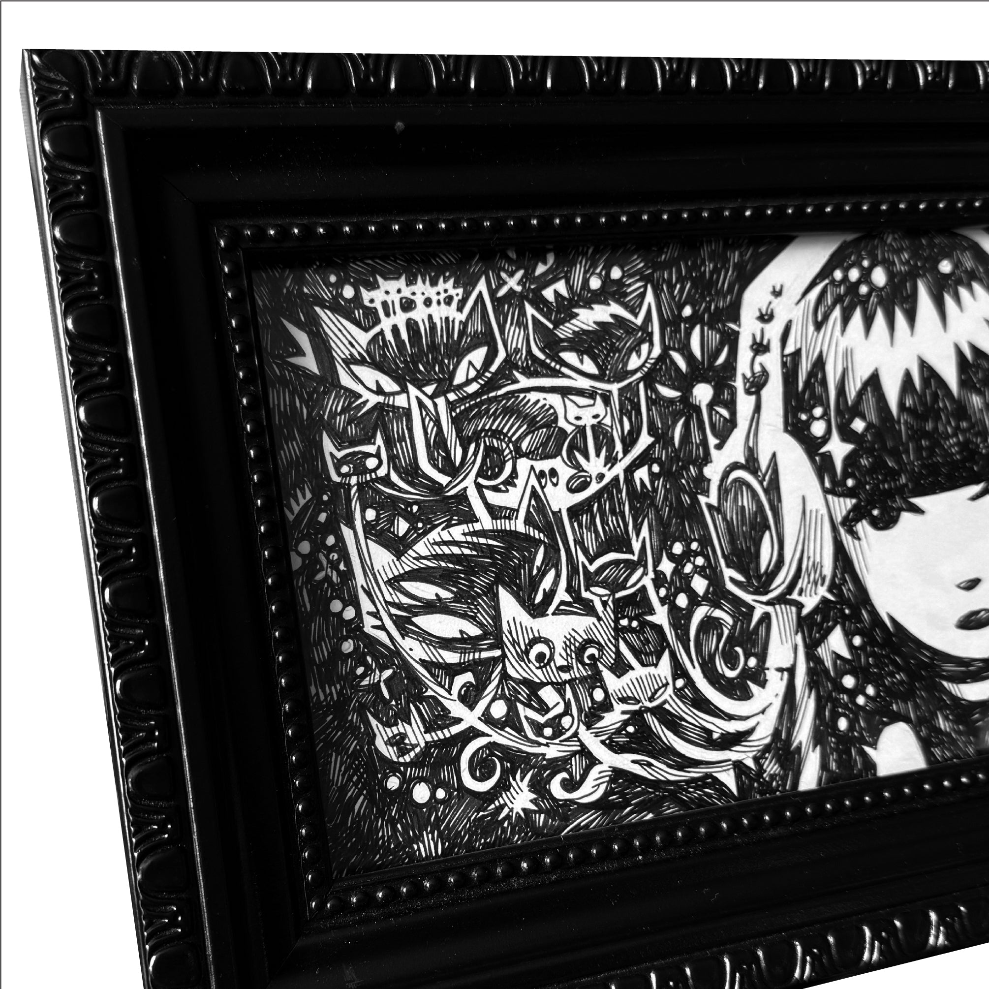 TUNE IN Emily the Strange Original Ink Drawing