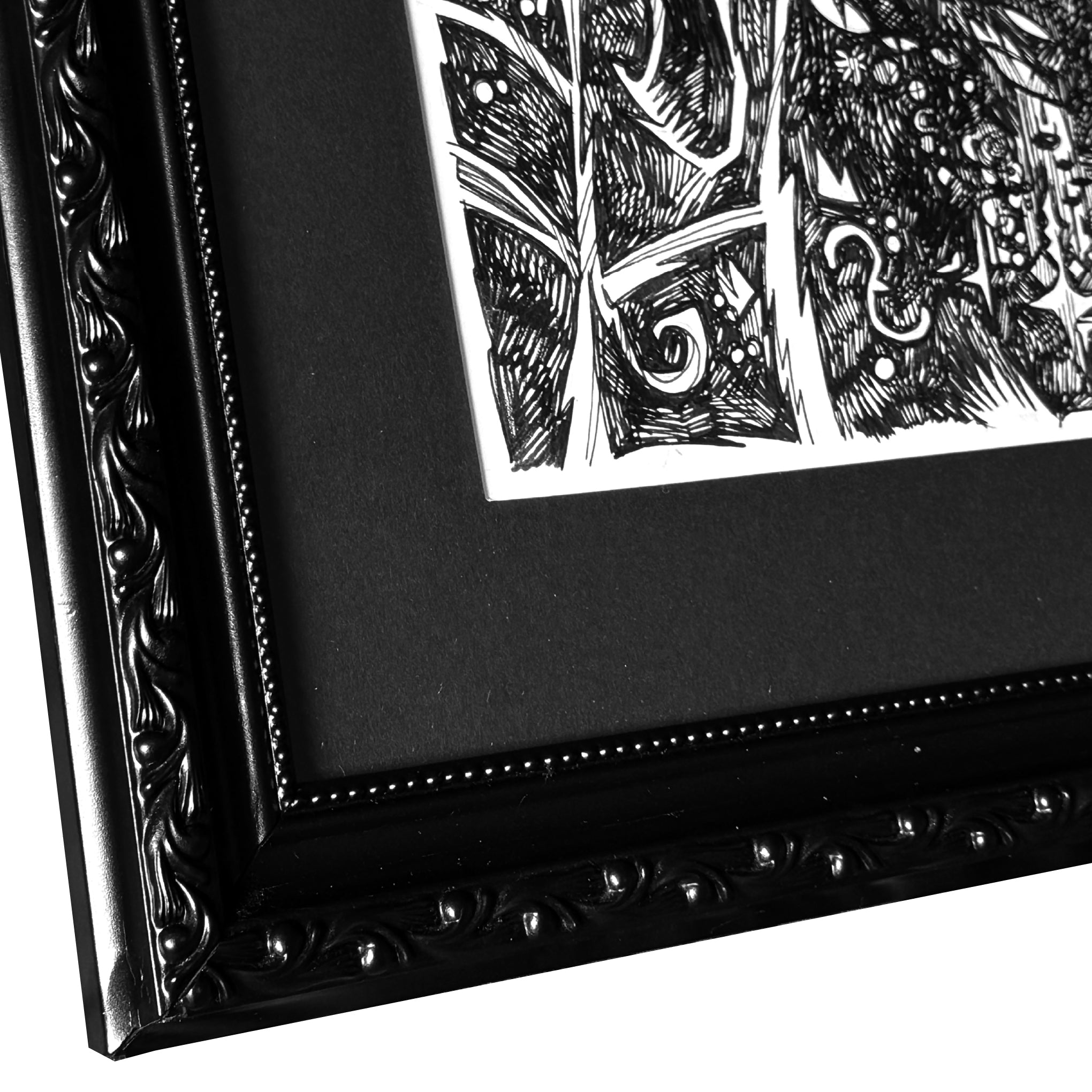 Kitty Whispers 18x22 Emily the Strange Original Ink Drawing