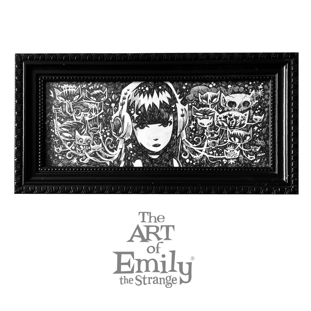TUNE IN Emily the Strange Original Ink Drawing