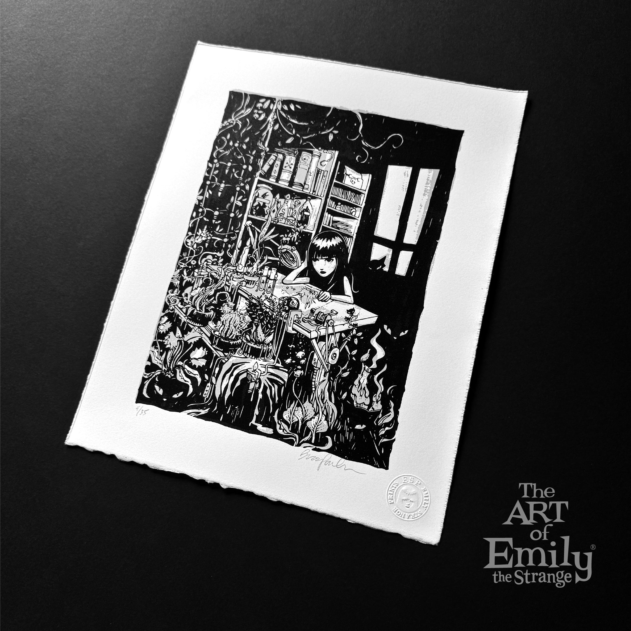 Garden Study 2006 Germany Book Tour Emily the Strange RARE Art Print