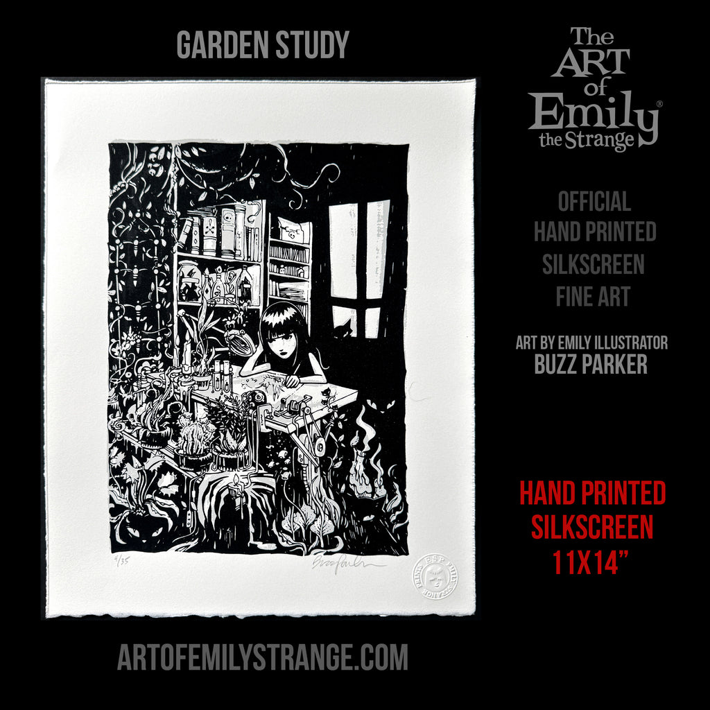 Garden Study 2006 Germany Book Tour Emily the Strange RARE Art Print