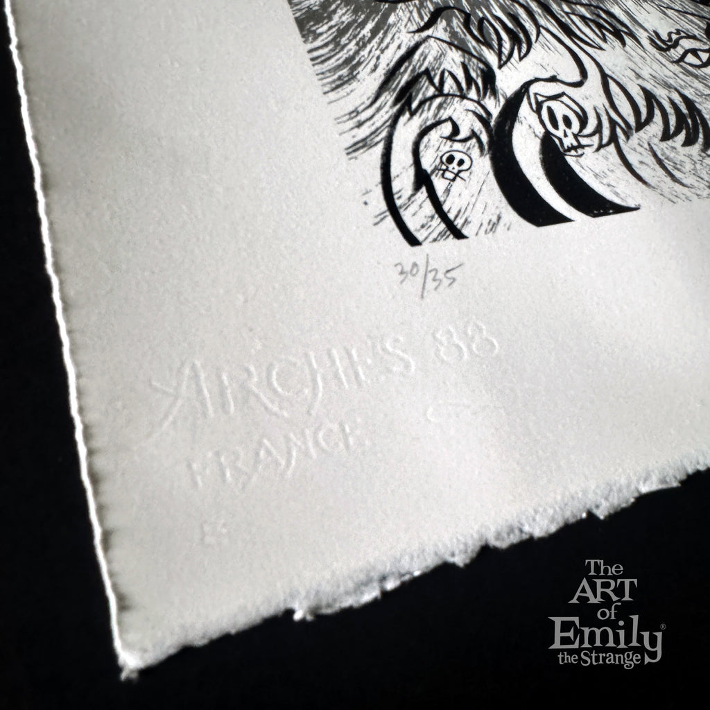 The Wave 13th Anniversary Serigraph Emily the Strange RARE Art Print