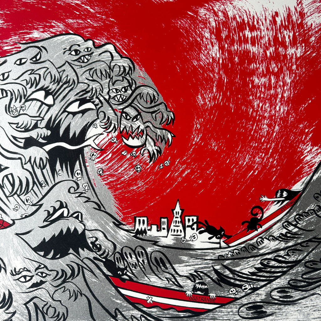 The Wave 13th Anniversary Serigraph Emily the Strange RARE Art Print