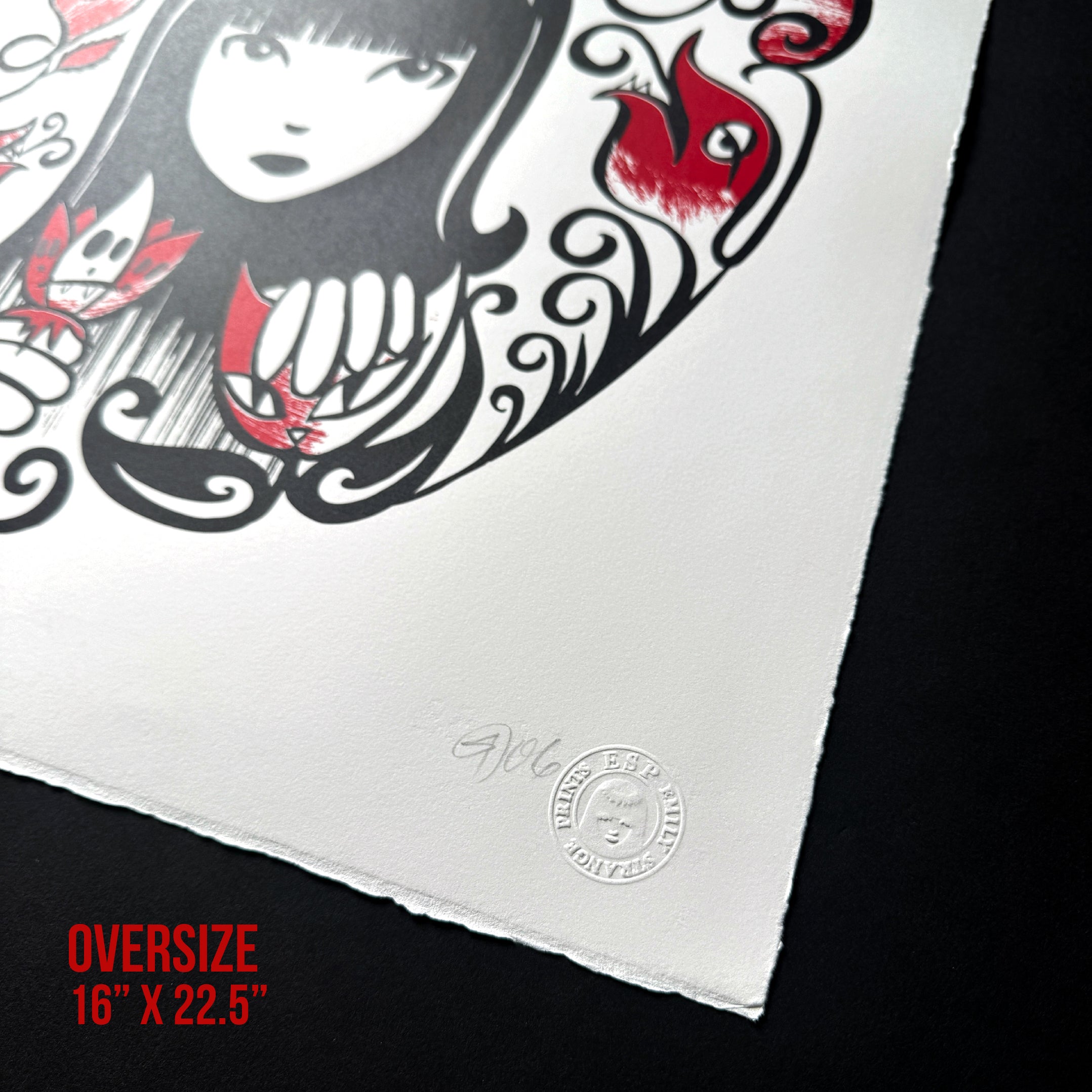 Secret Garden 13th Anniversary Serigraph Emily the Strange RARE Art Print