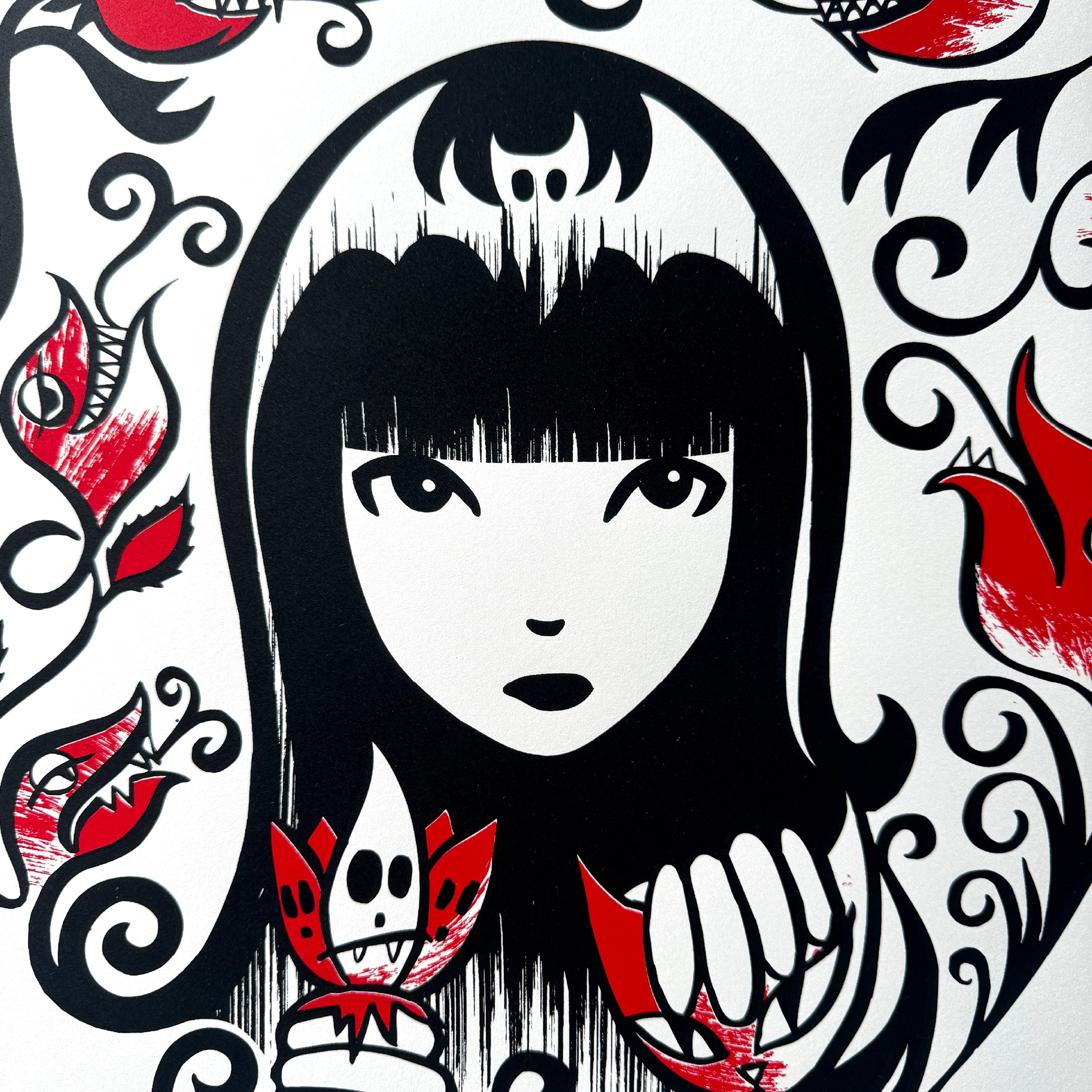 Secret Garden 13th Anniversary Serigraph Emily the Strange RARE Art Print