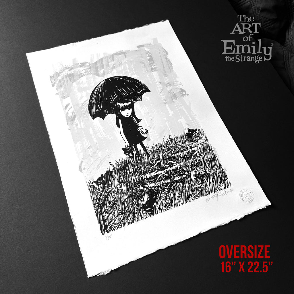 Have A Grey Day 13th Anniversary Serigraph Emily the Strange RARE Art Print