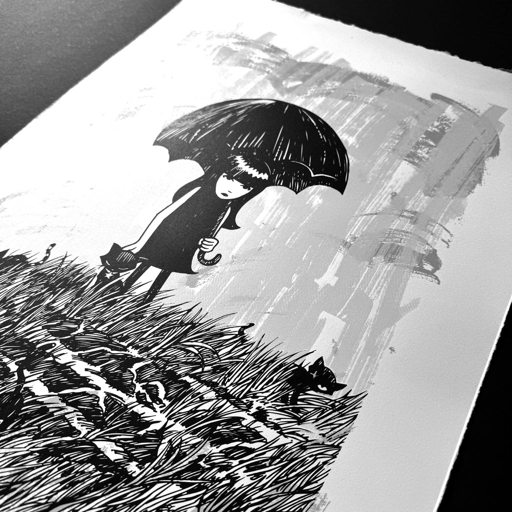 Have A Grey Day 13th Anniversary Serigraph Emily the Strange RARE Art Print