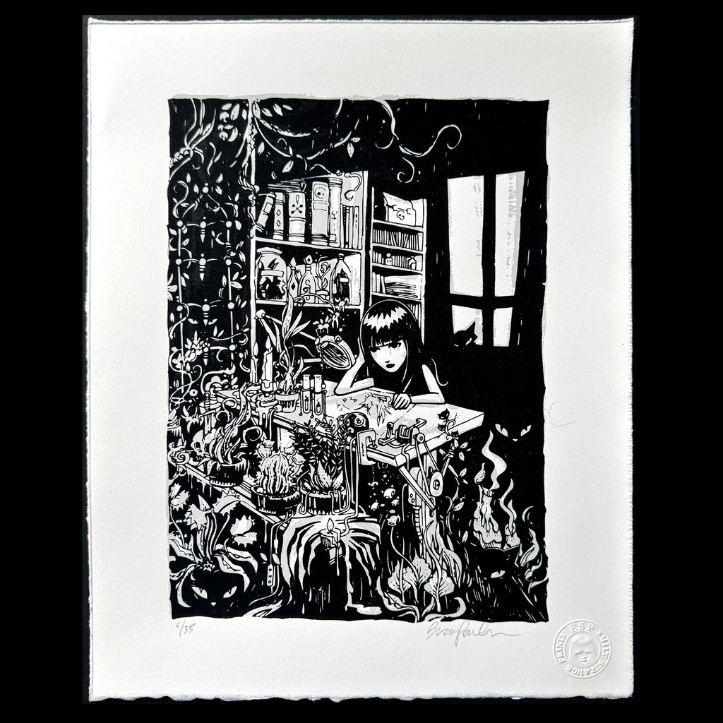 Garden Study 2006 Germany Book Tour Emily the Strange RARE Art Print