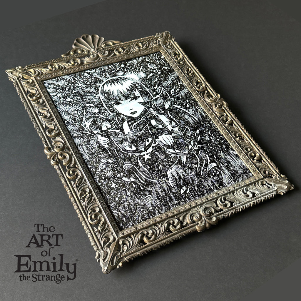 All In The Family Emily the Strange Original Ink Drawing