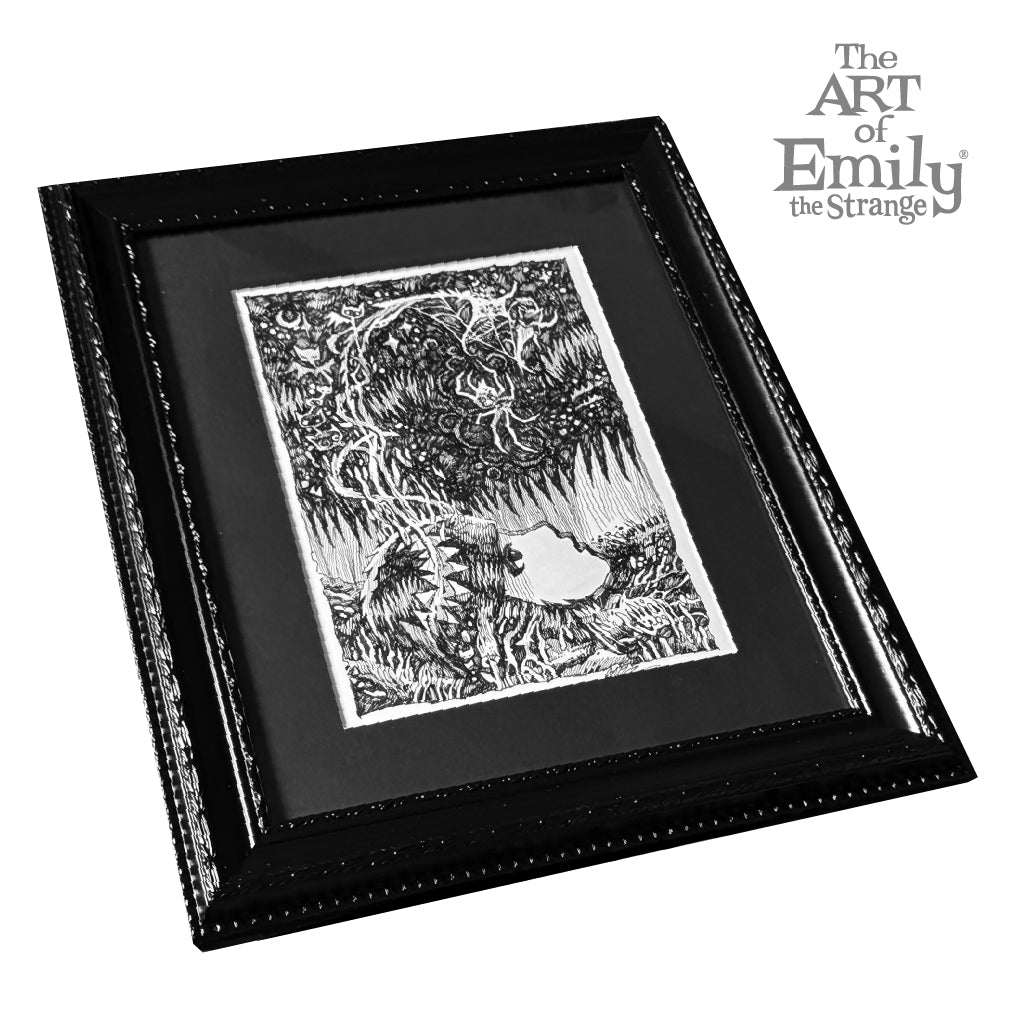 Spider Plant 8x11 Emily the Strange Original Ink Drawing