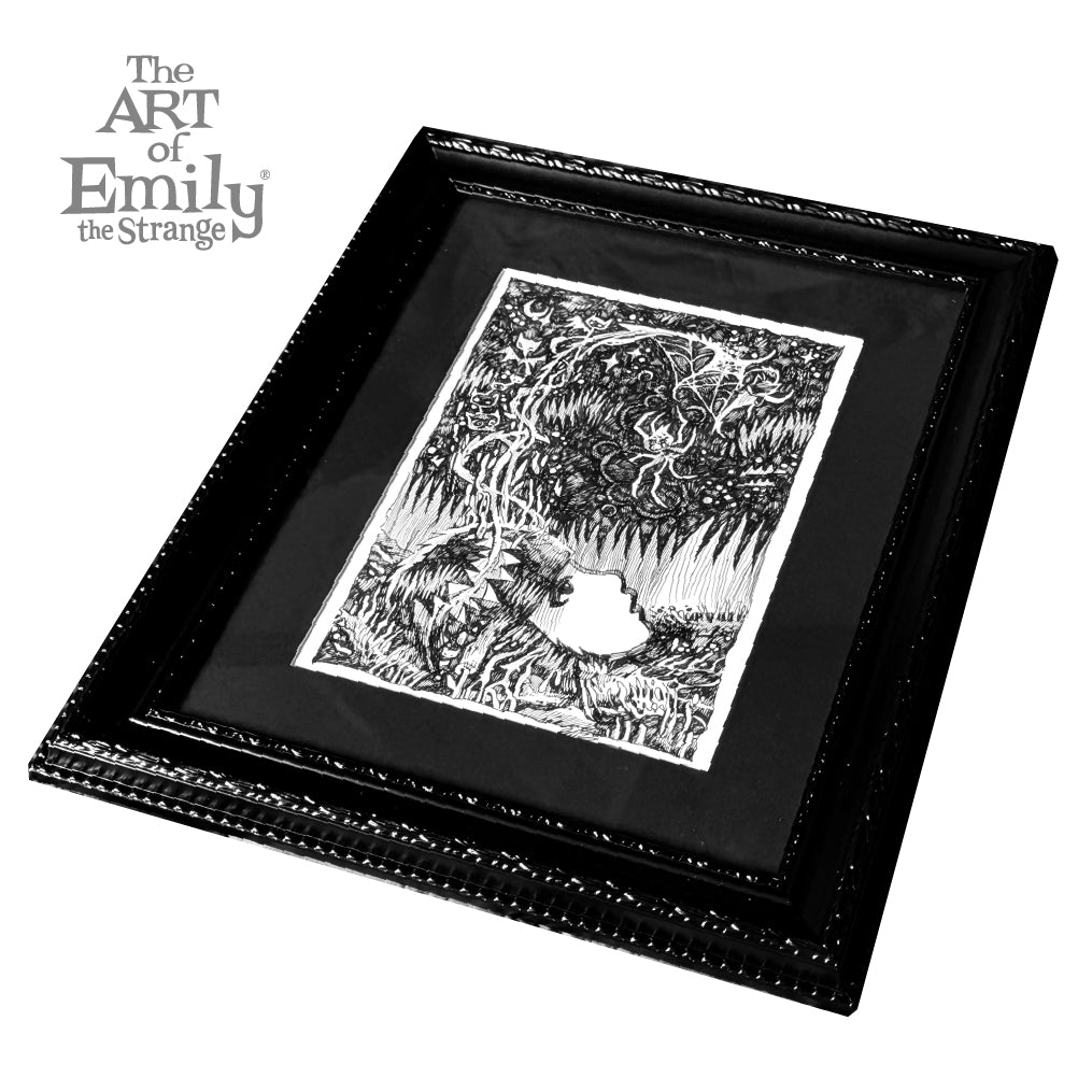 Spider Plant 8x11 Emily the Strange Original Ink Drawing