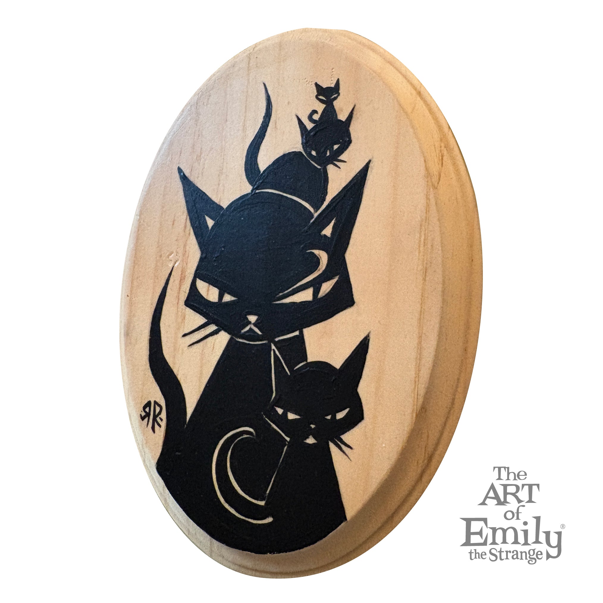 The Posse Original Cats Painting On Wood
