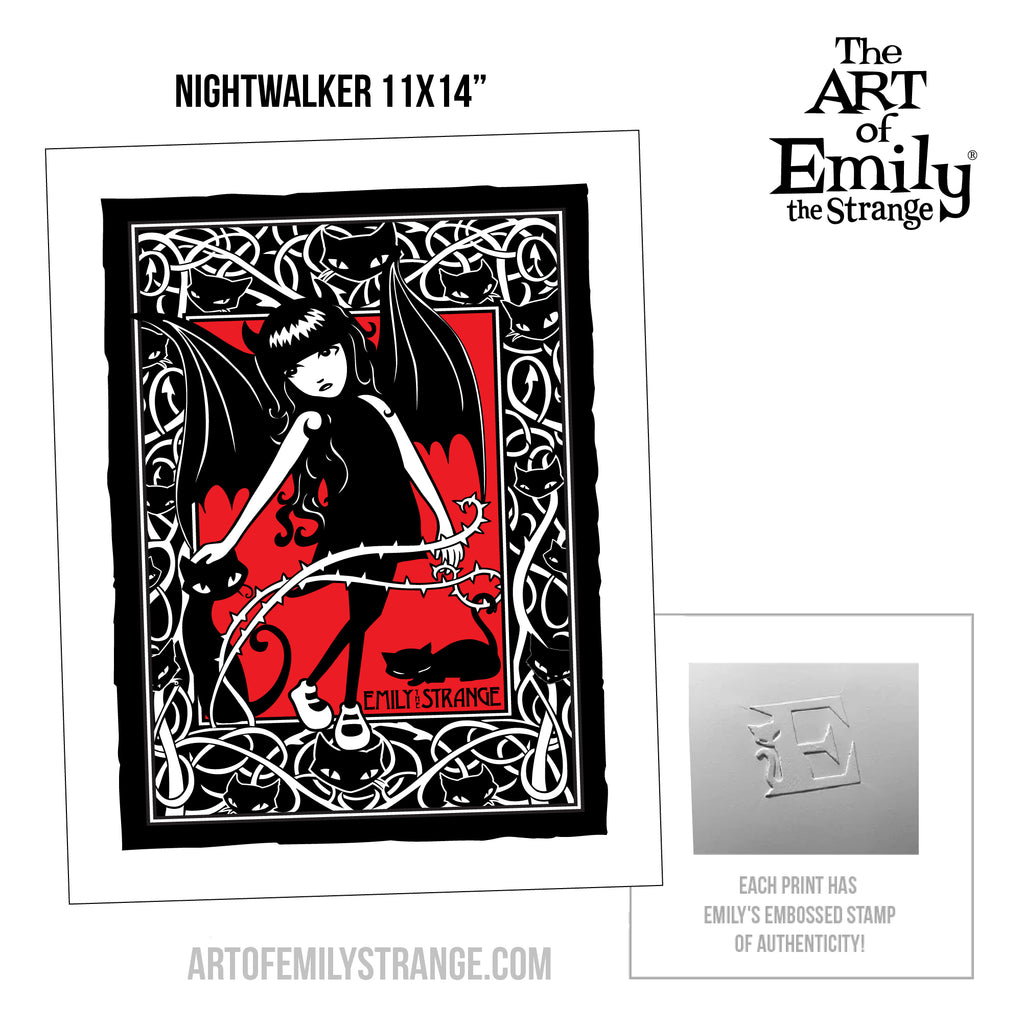 Nightwalker Emily The Strange Art Print Framed or Unframed