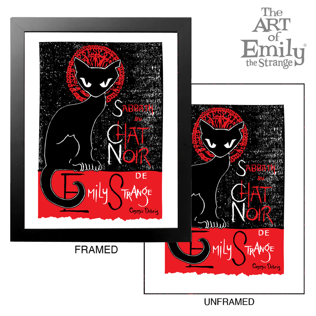 Sabbath Chat Noir Emily The Strange Art Print Framed or Unframed