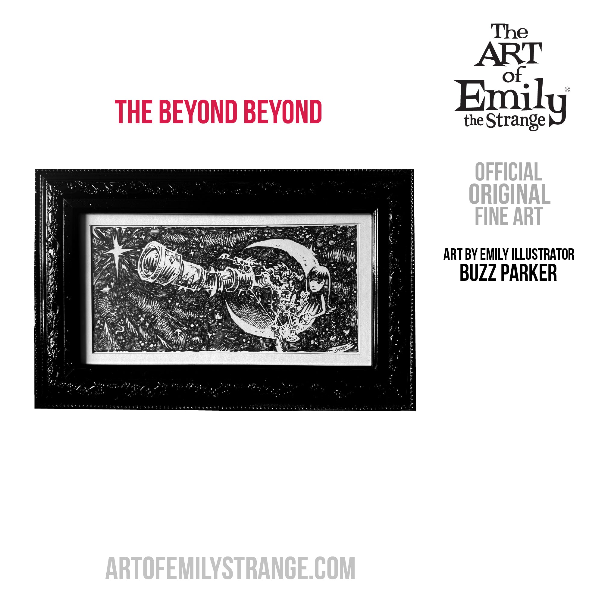 The Beyond Beyond Emily the Strange Original Ink Drawing