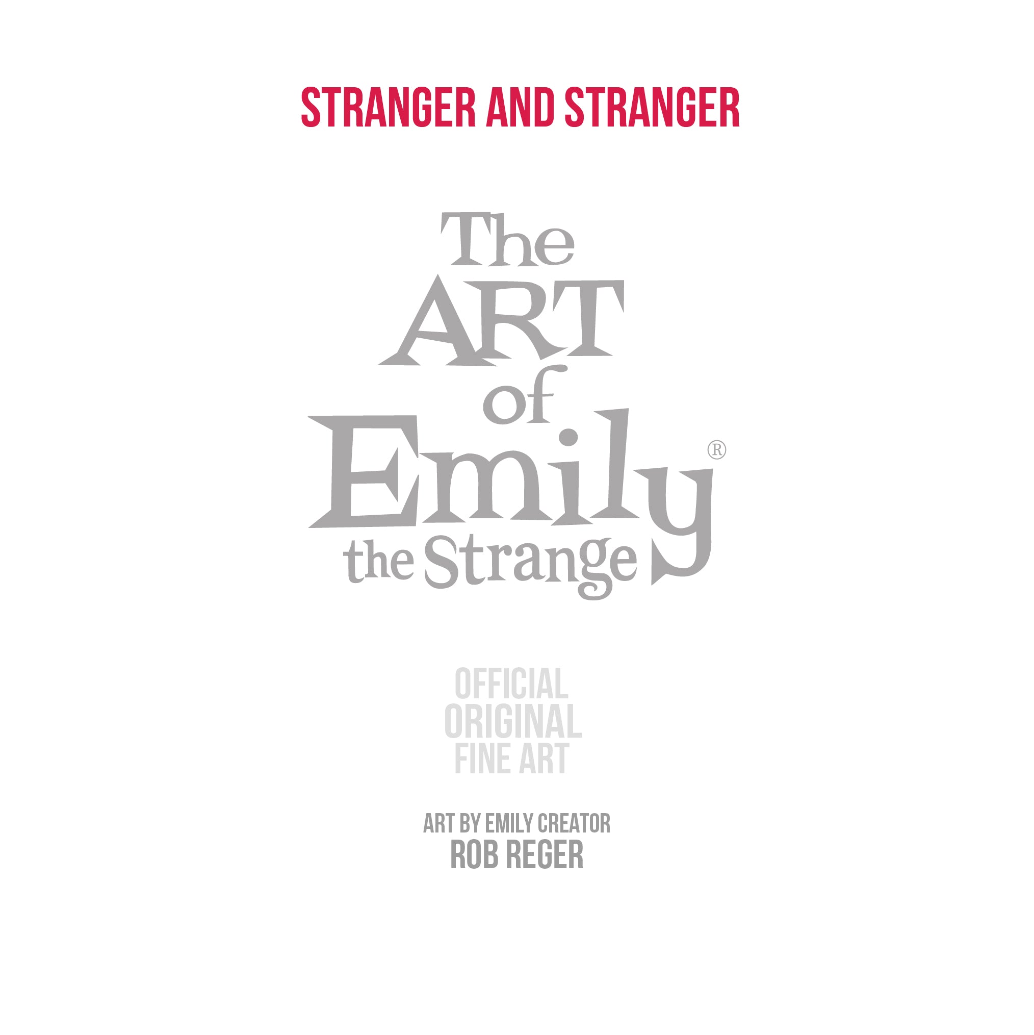 Stranger And Stranger Emily the Strange Original Pencil Drawing