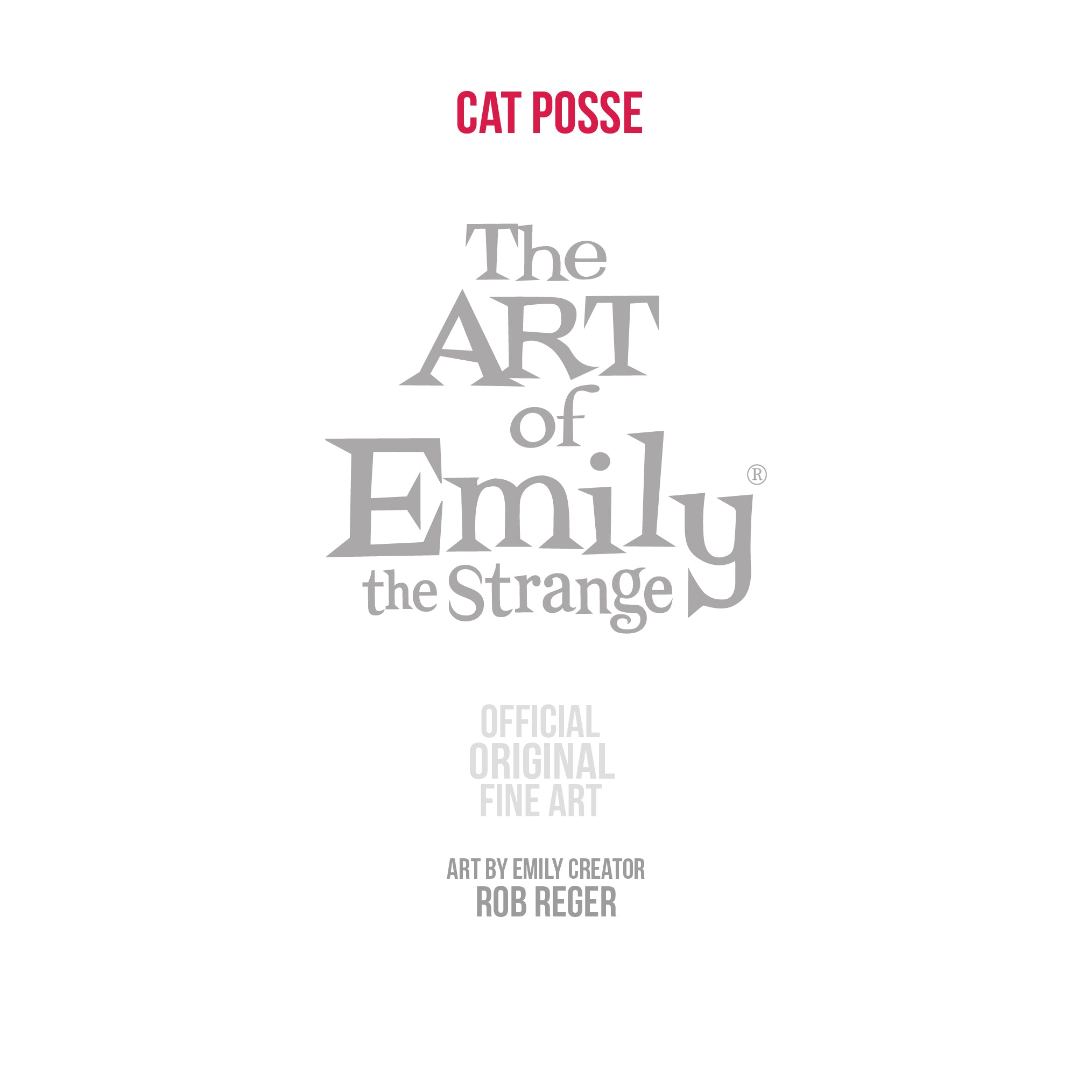 Cat Posse Emily the Strange Original Pencil Drawing