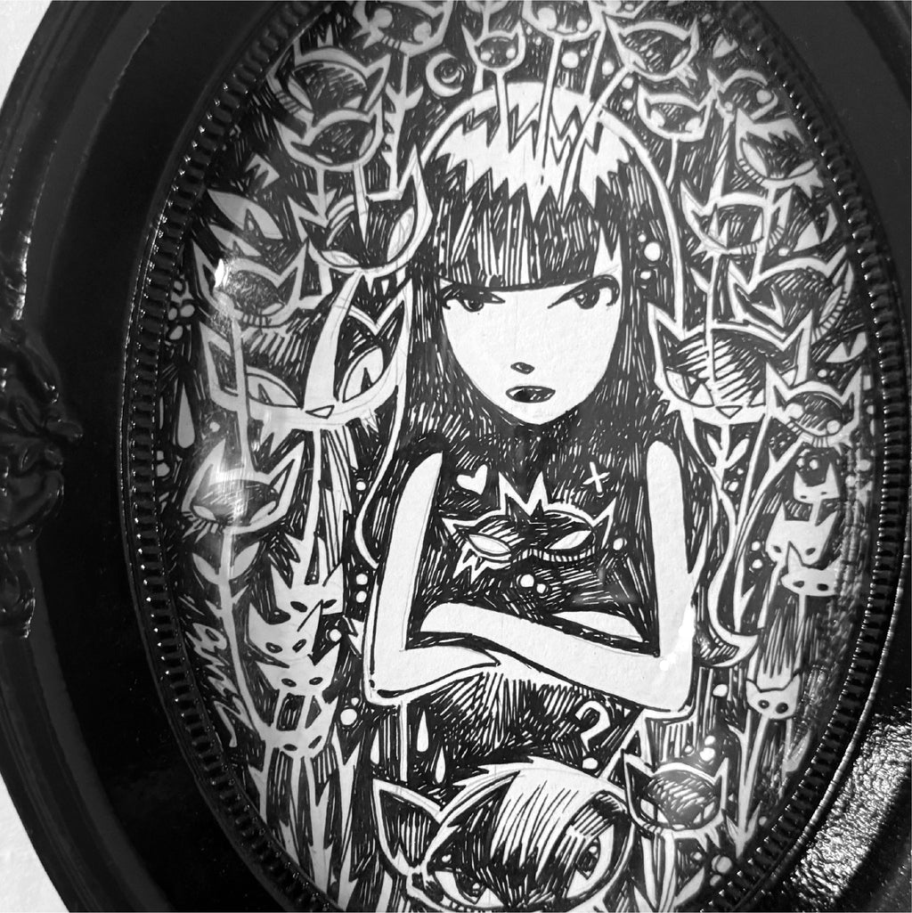 Emily Portrait Emily the Strange Original Ink Drawing