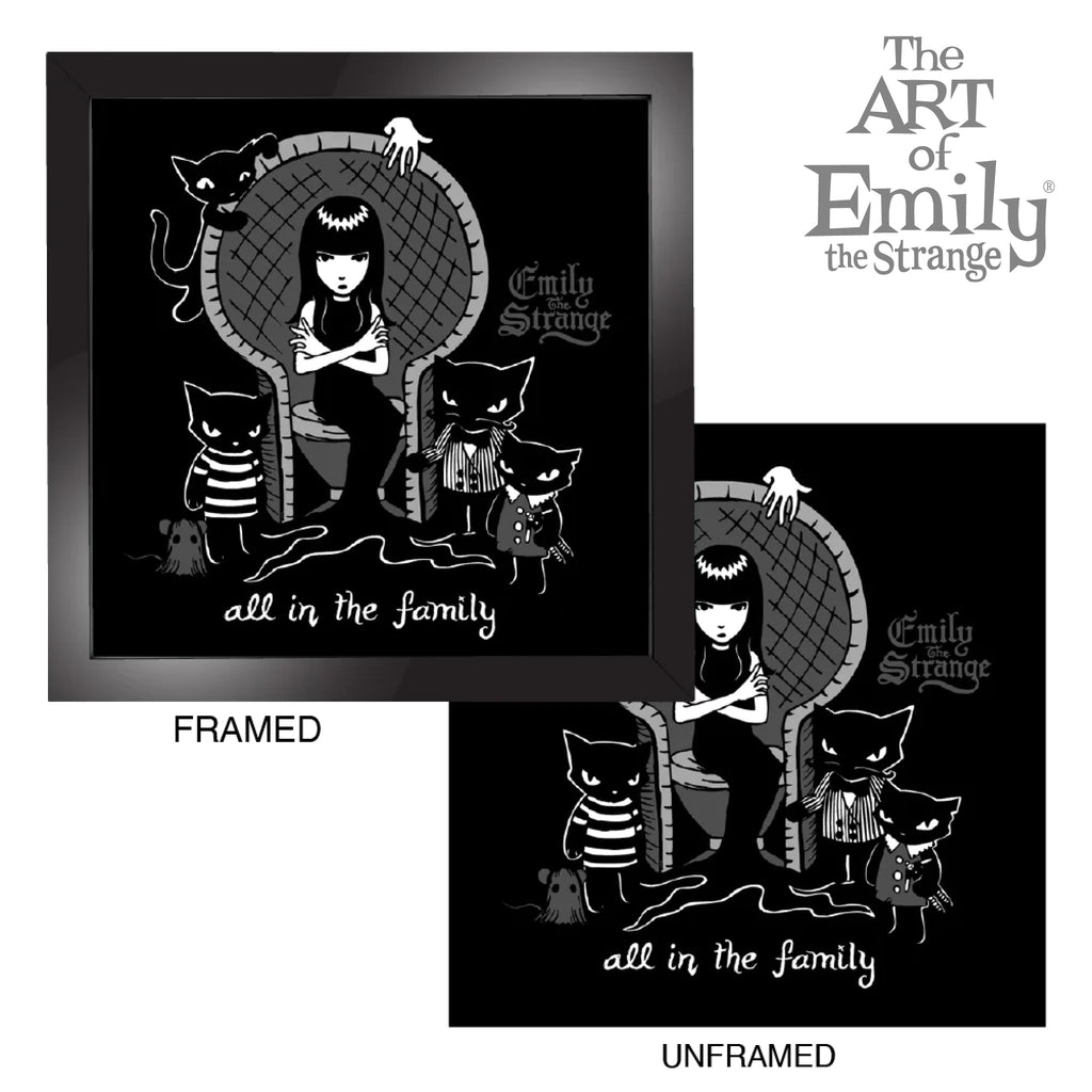 All In The Family Emily The Strange Art Print Framed or Unframed
