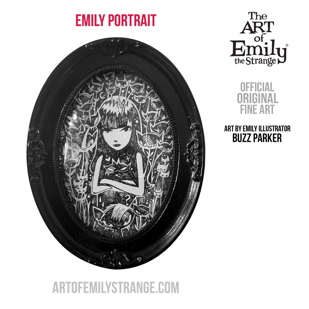 Emily Portrait Emily the Strange Original Ink Drawing