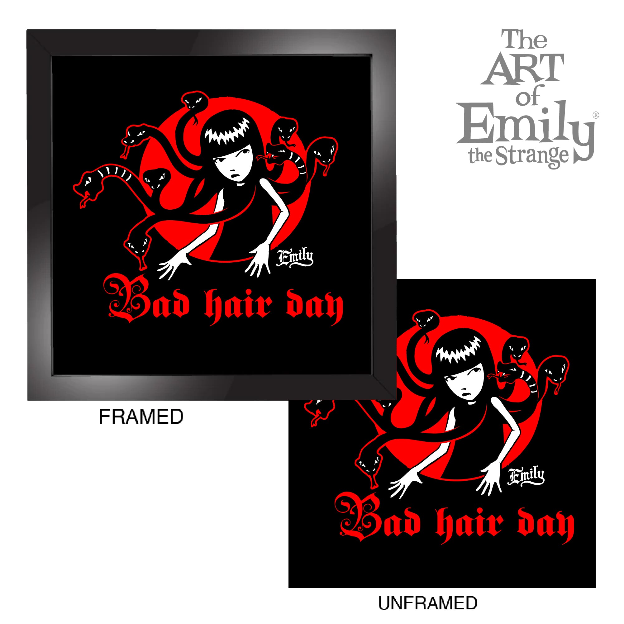 Bad Hair Day Emily The Strange Art Print Framed or Unframed