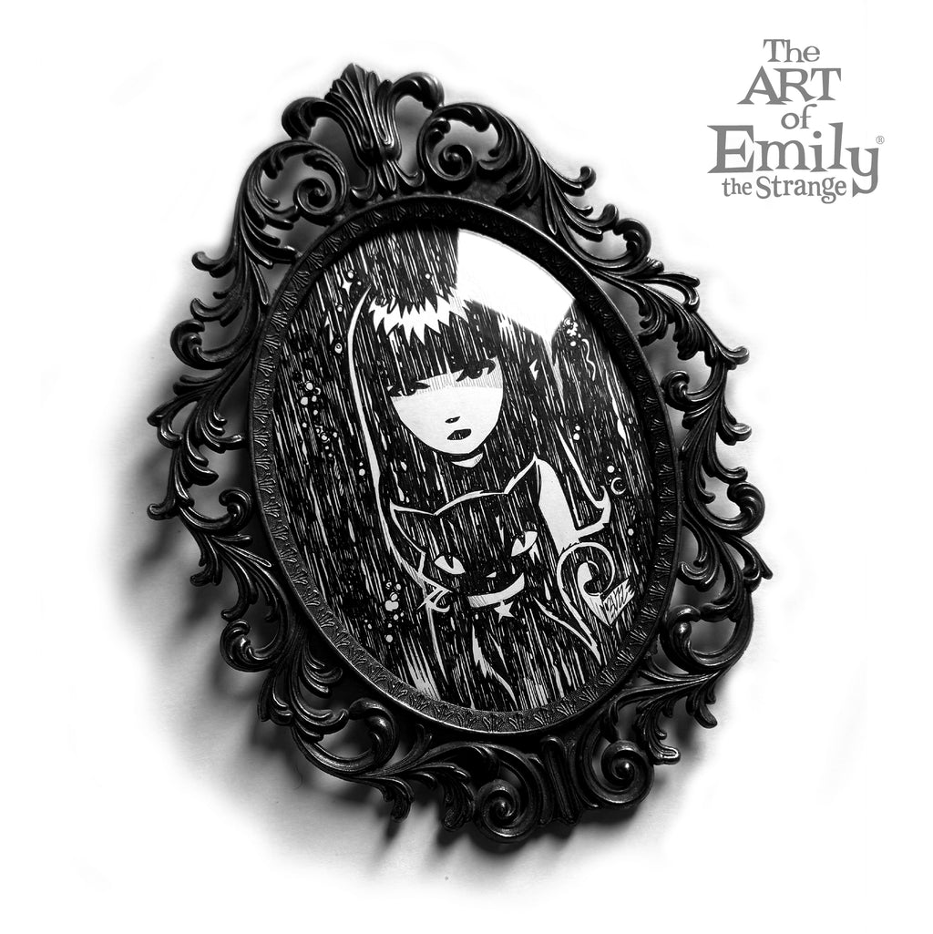 Best Friends Emily the Strange Original Ink Drawing