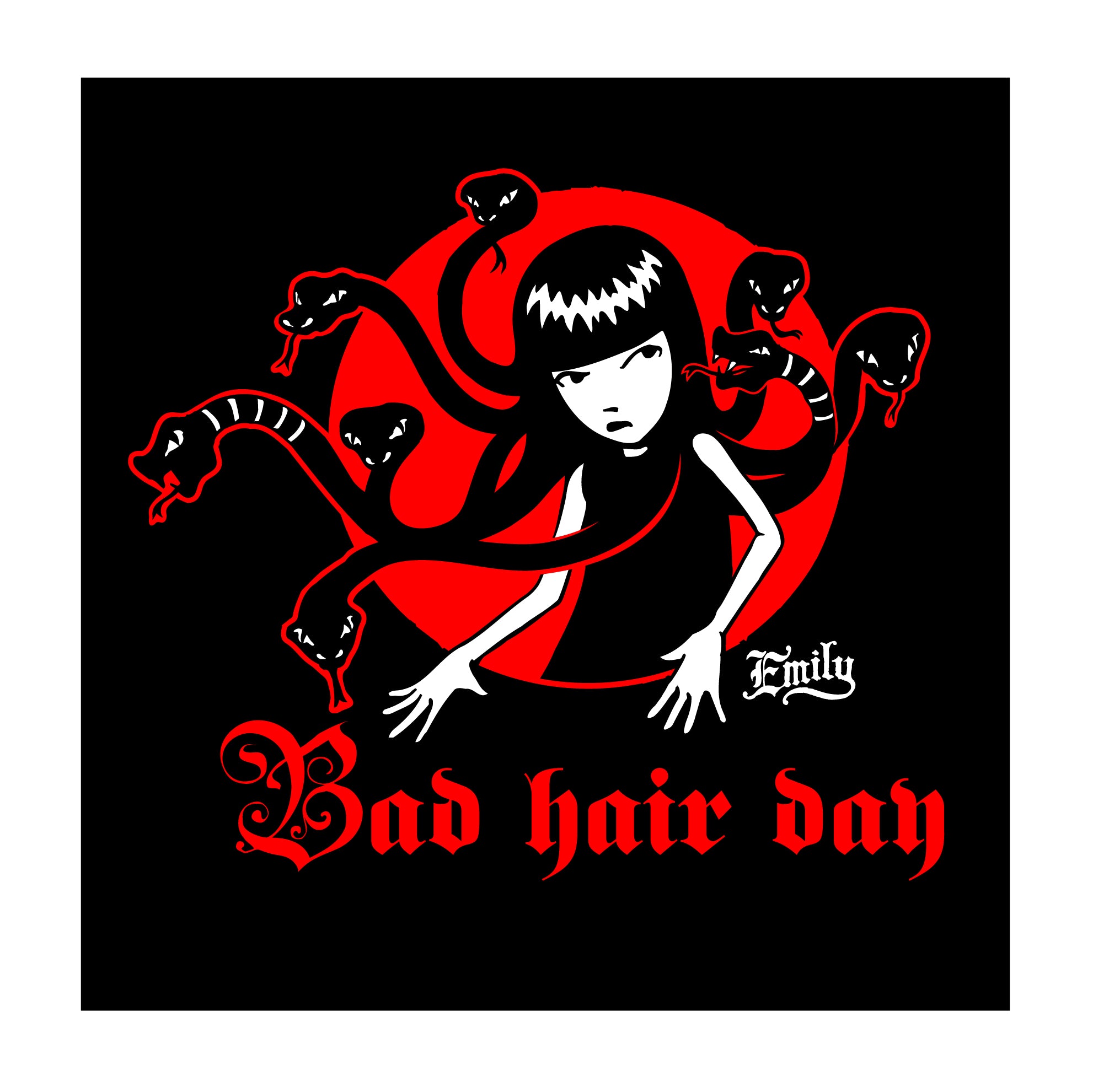 Bad Hair Day Emily The Strange Art Print Framed or Unframed