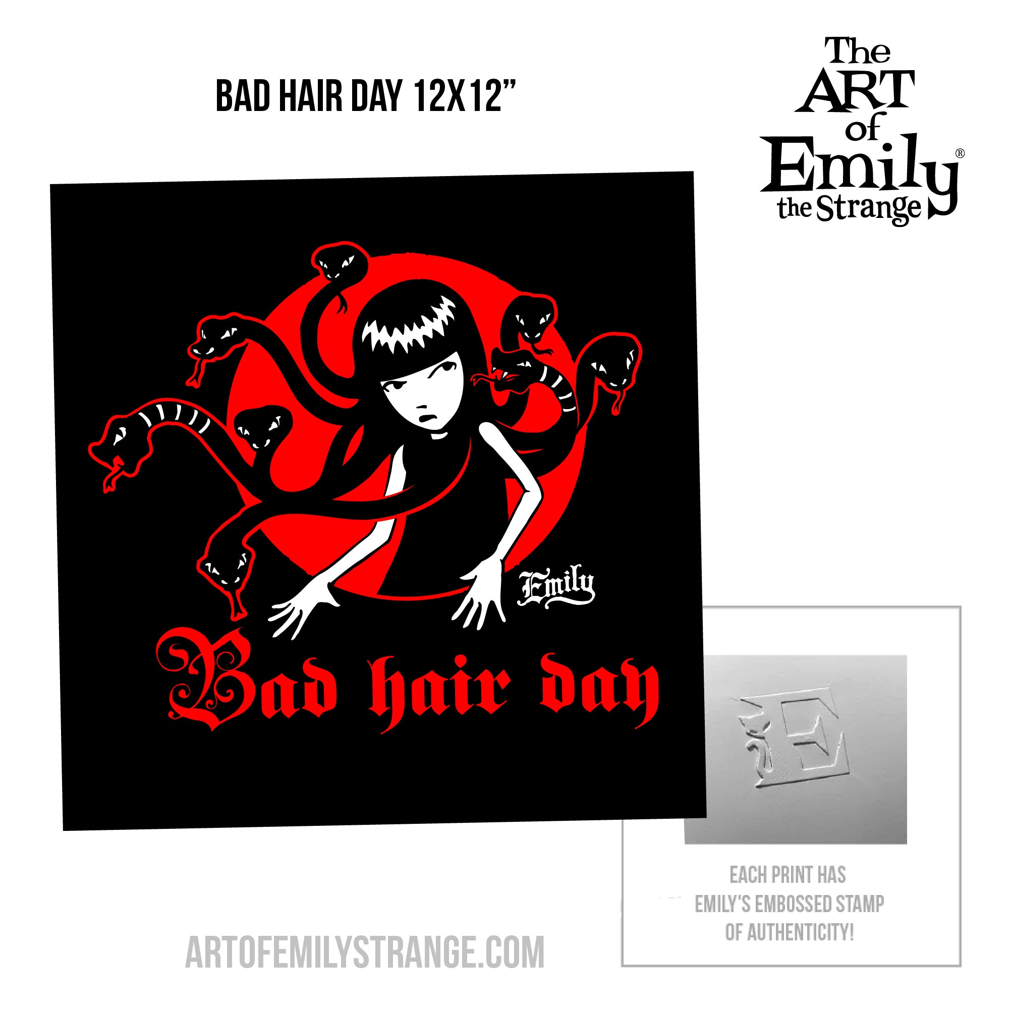 Bad Hair Day Emily The Strange Art Print Framed or Unframed