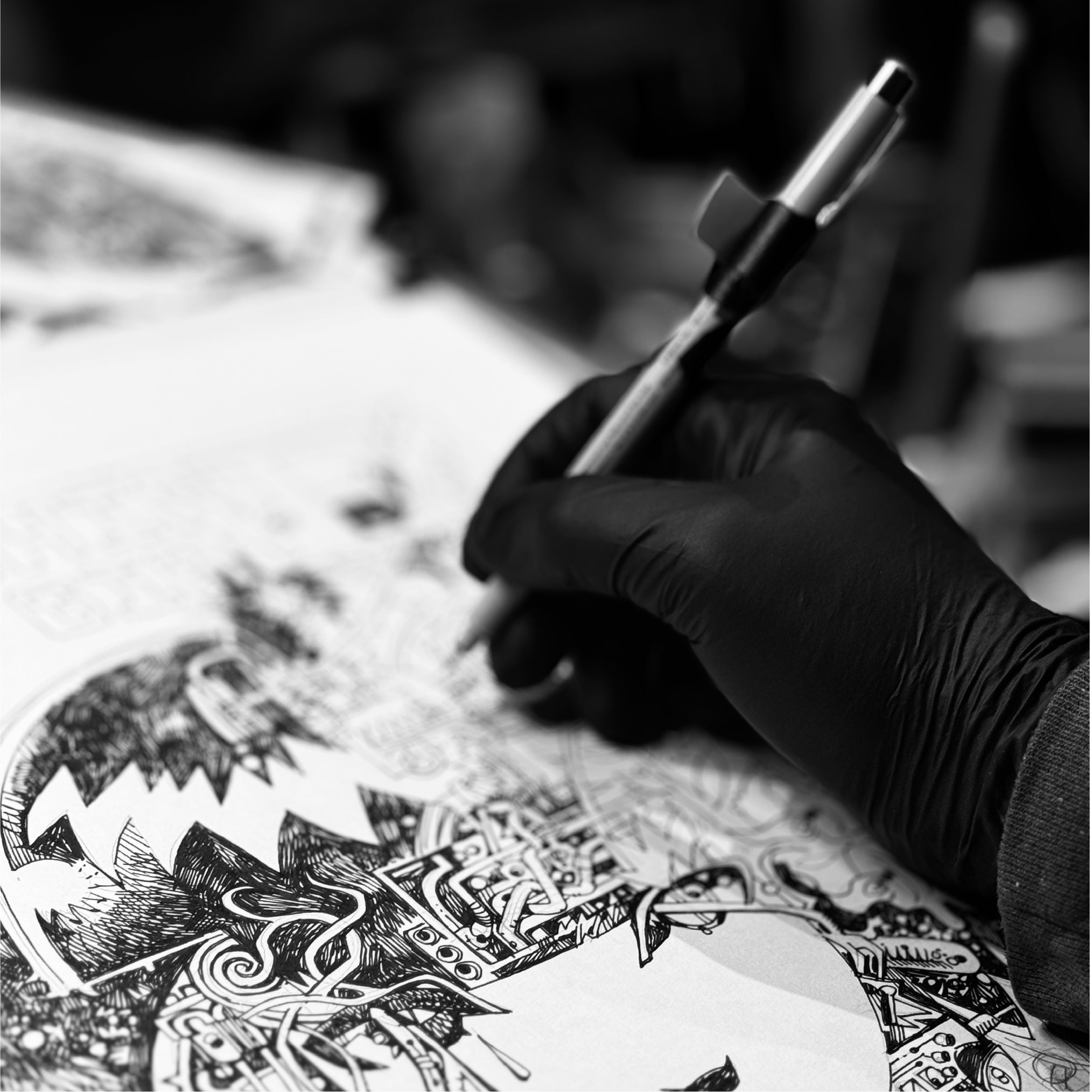 The Machine Girl Emily the Strange Original Ink Drawing