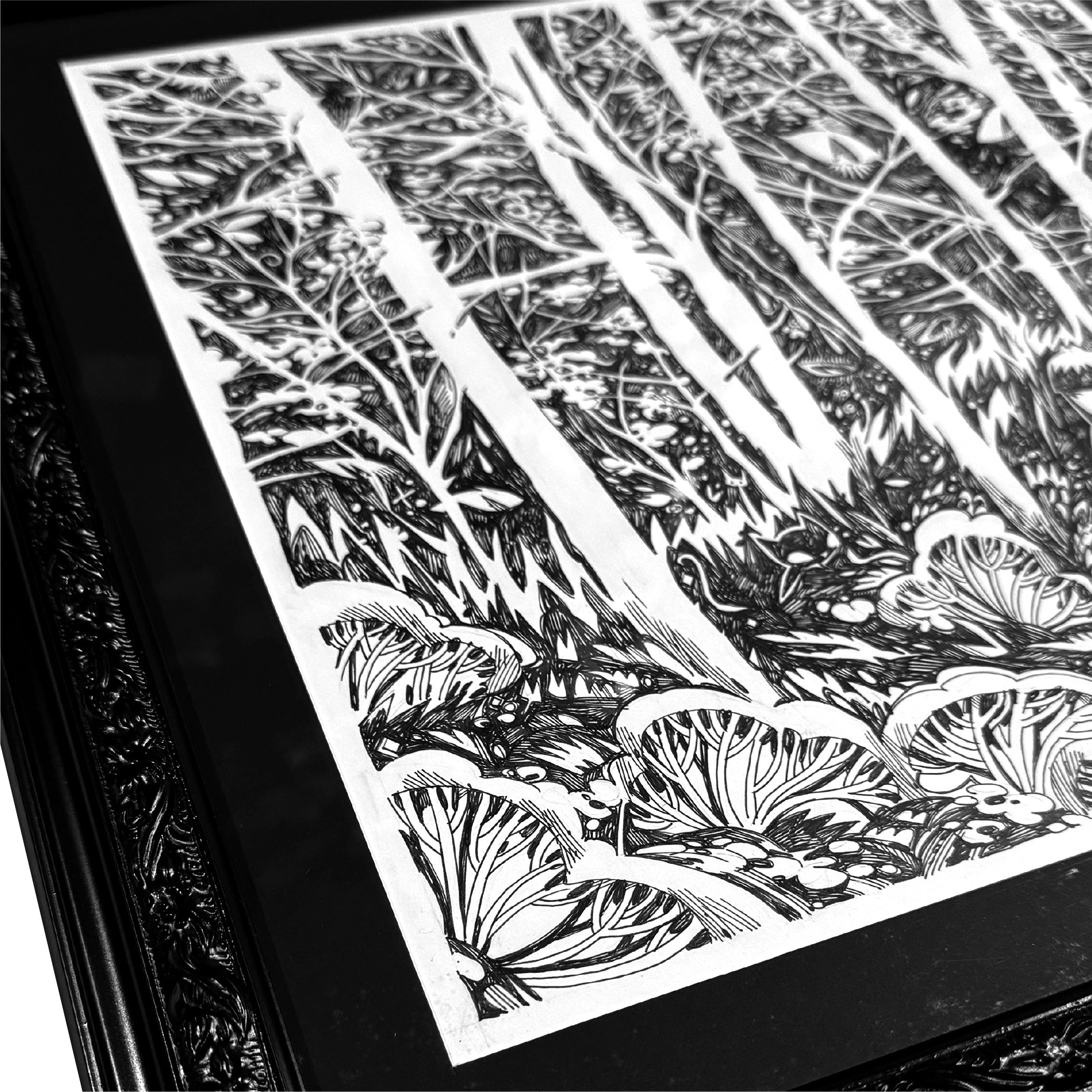 Lost In The Forest Emily the Strange Original Ink Drawing