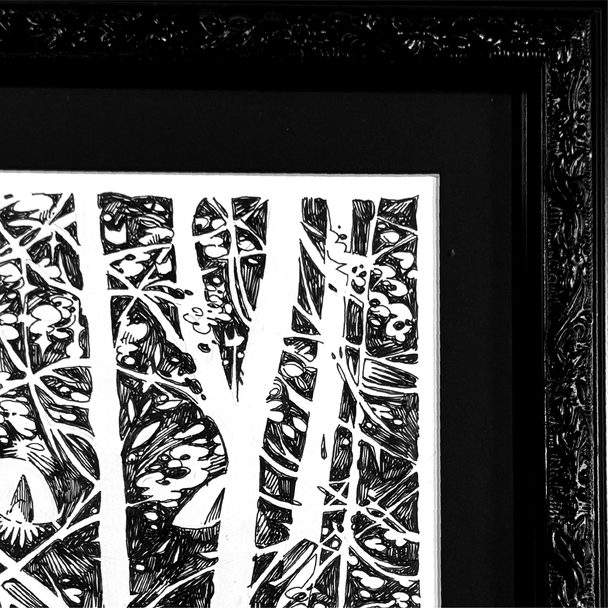 Lost In The Forest Emily the Strange Original Ink Drawing
