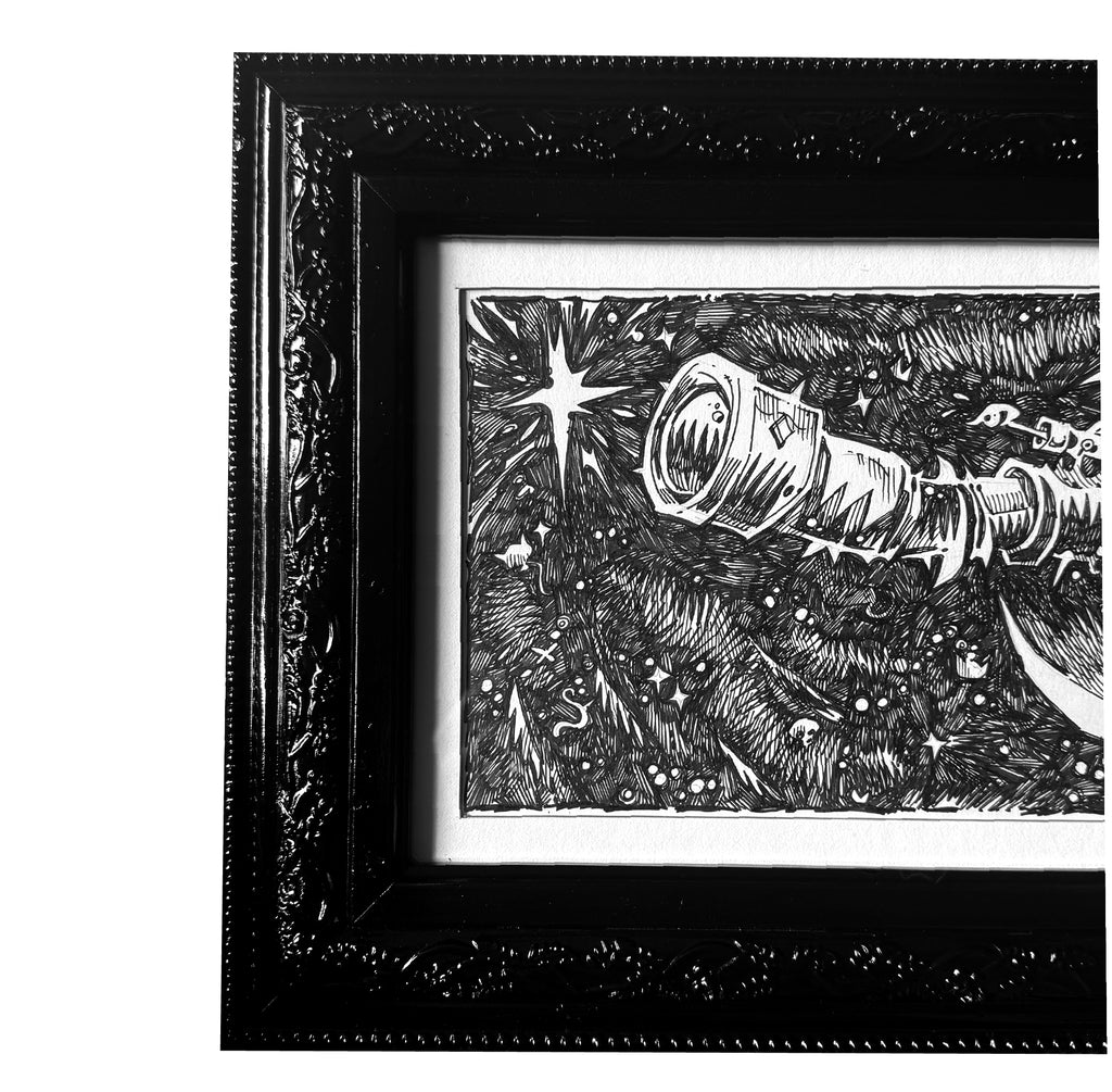 The Beyond Beyond Emily the Strange Original Ink Drawing