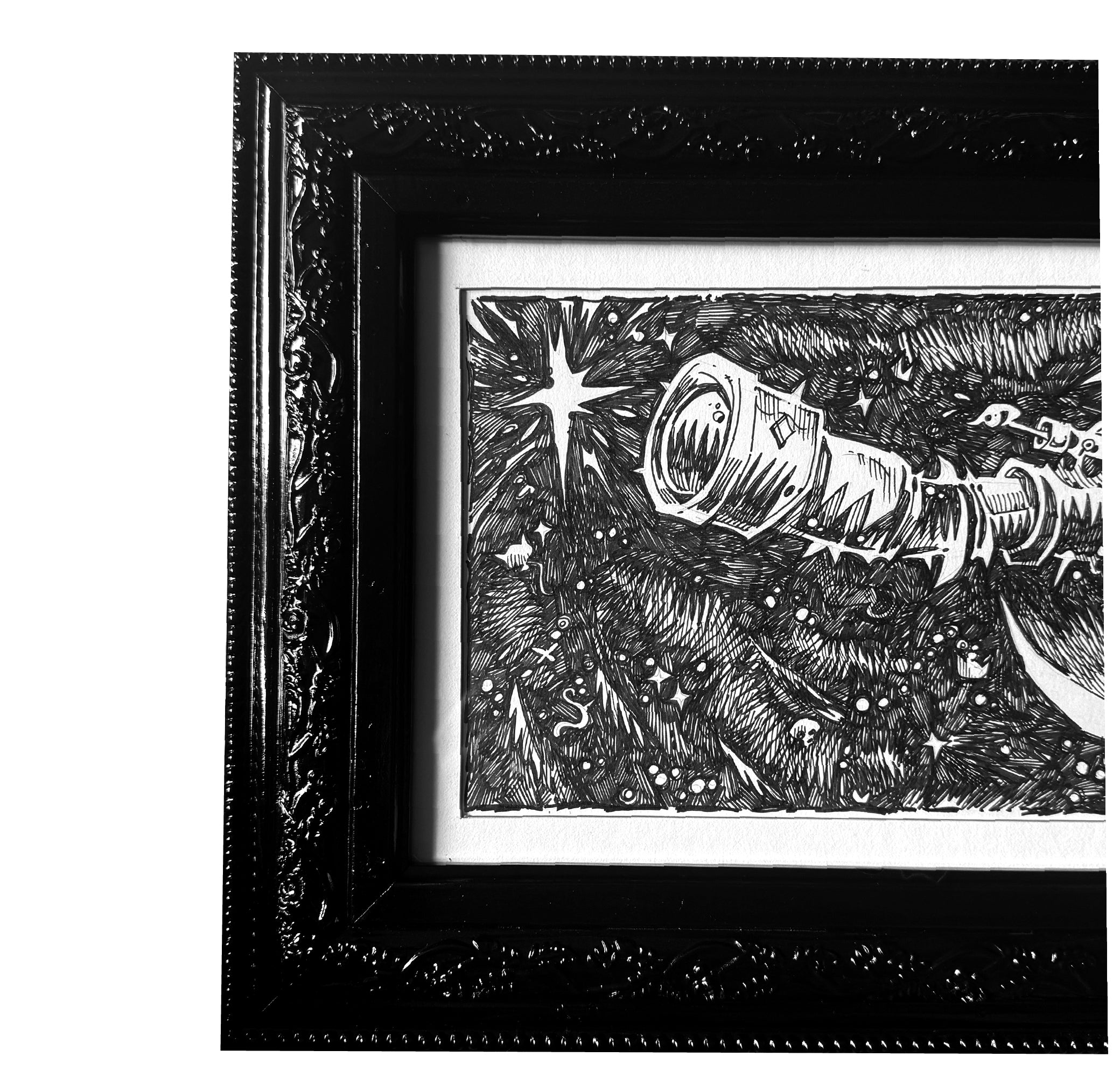 The Beyond Beyond Emily the Strange Original Ink Drawing