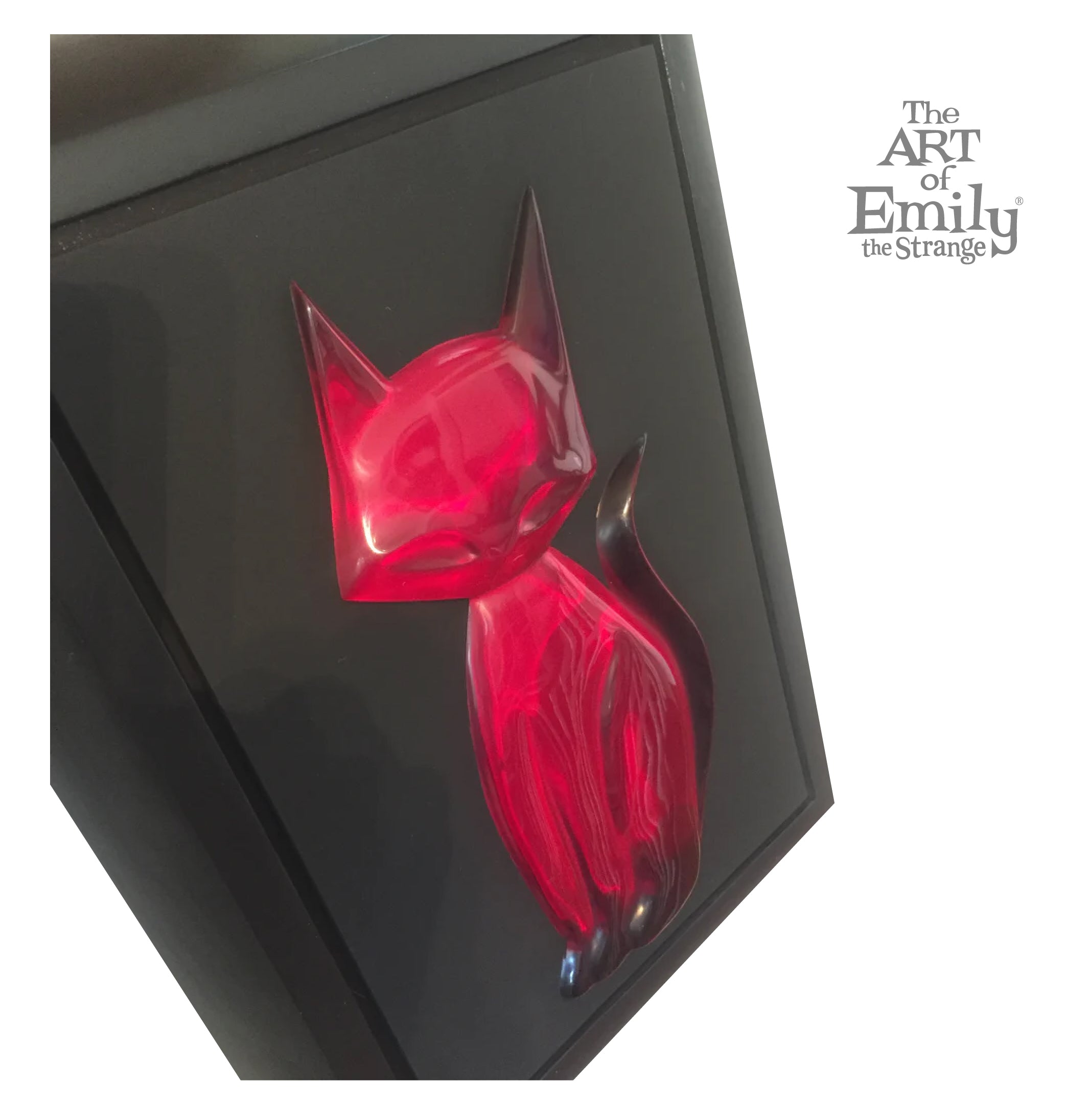 FLASH Ruby Red Wall-Hanging Original Art KITTY GEM