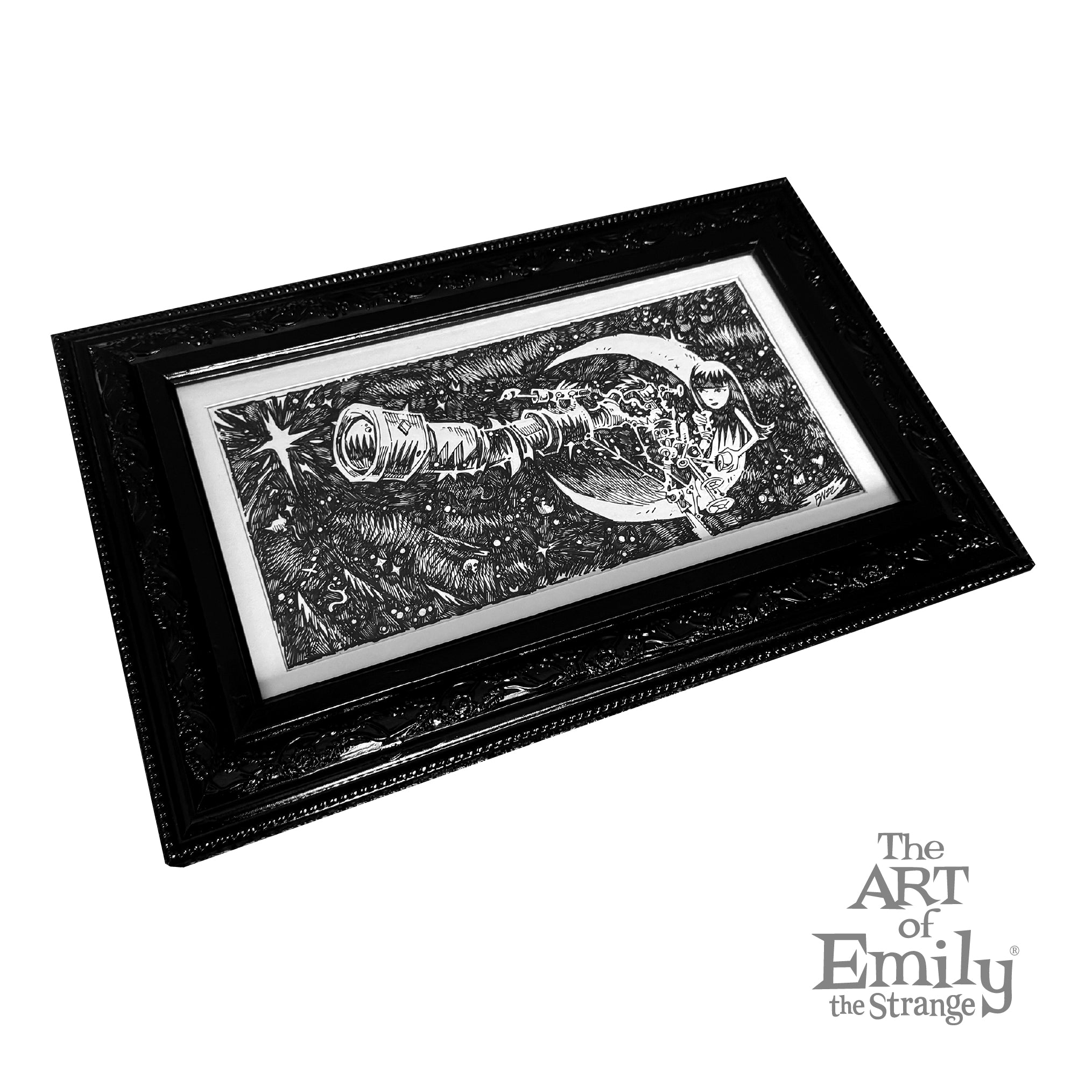 The Beyond Beyond Emily the Strange Original Ink Drawing