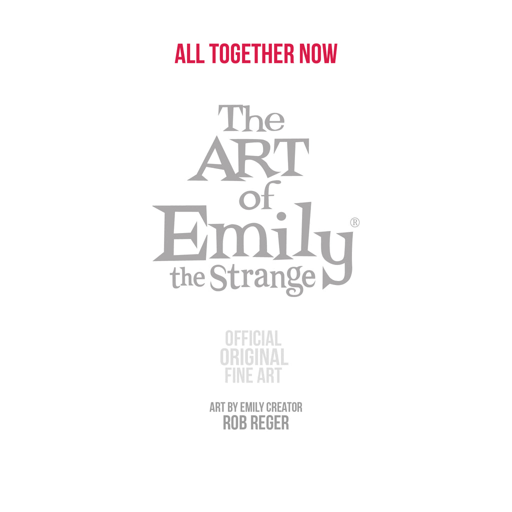 All Together Now Emily the Strange Original Pencil Drawing