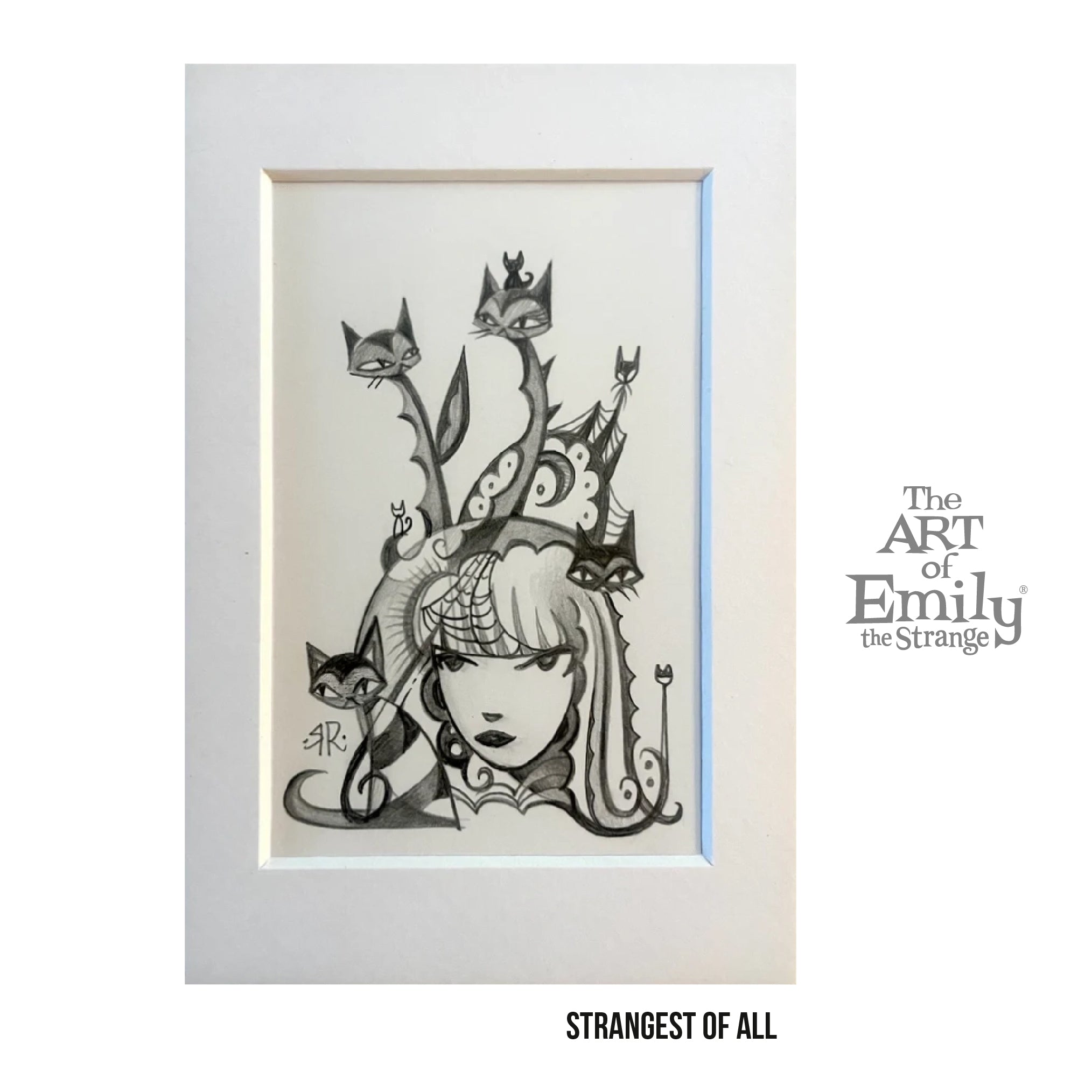Strangest Of All Emily the Strange Original Pencil Drawing