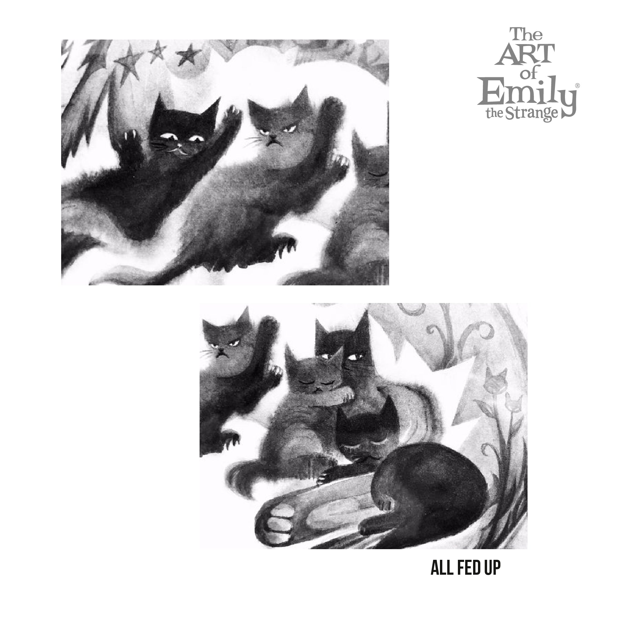 All Fed Up Emily the Strange Original Pencil Drawing