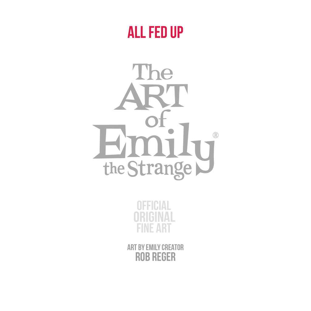 All Fed Up Emily the Strange Original Pencil Drawing