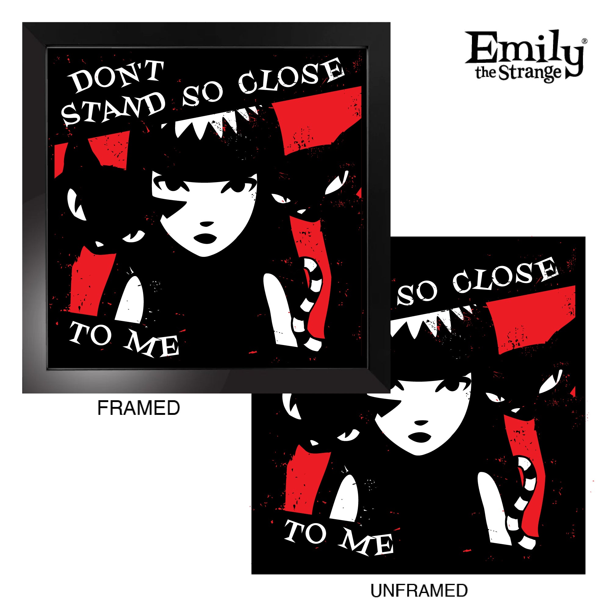 Don't Stand Emily The Strange Art Print Framed or Unframed
