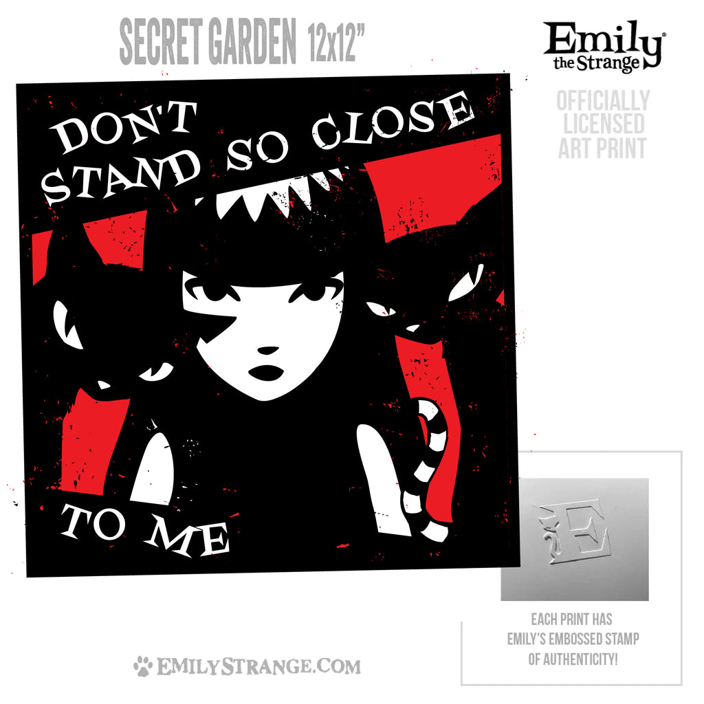 Don't Stand Emily The Strange Art Print Framed or Unframed