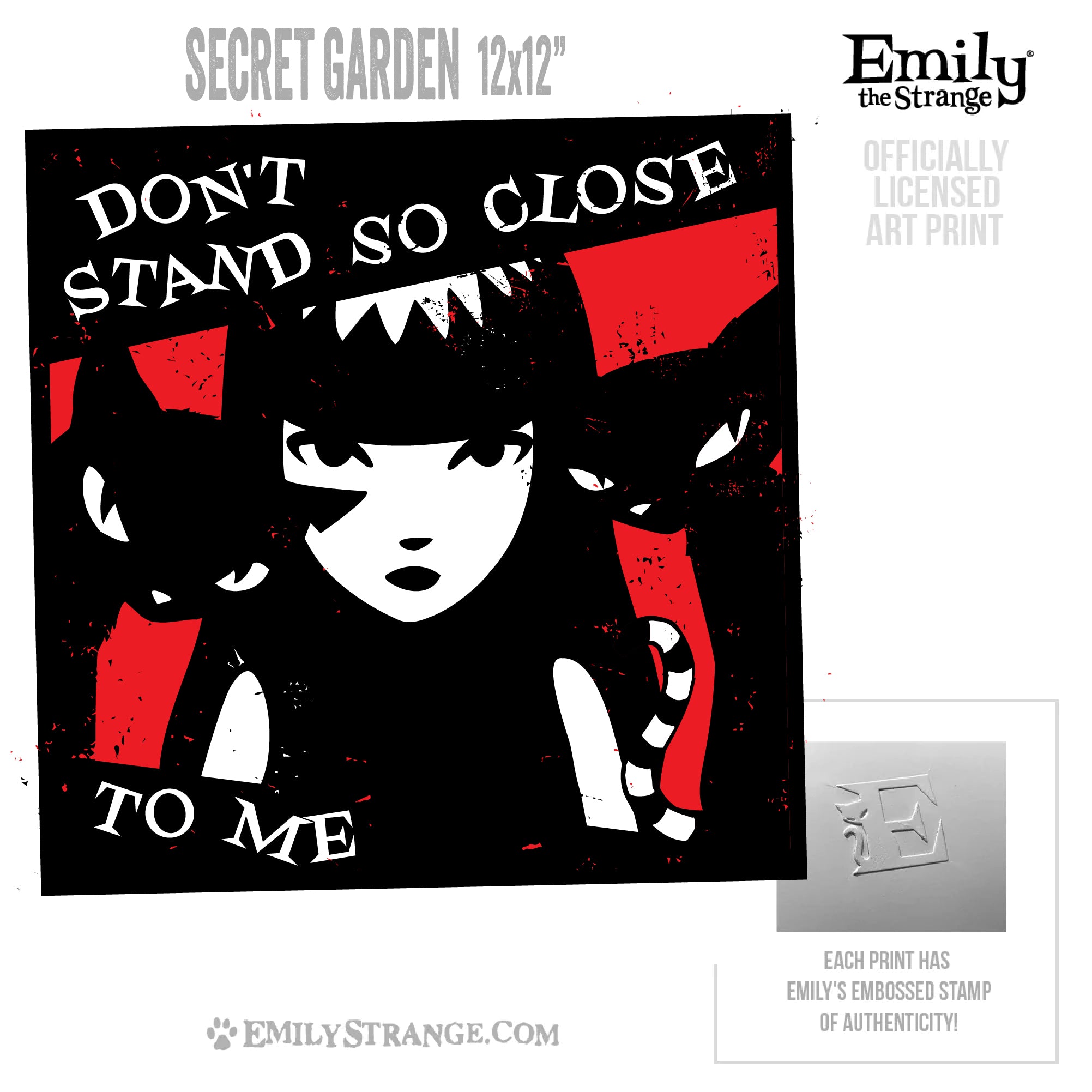 Don't Stand Emily The Strange Art Print Framed or Unframed