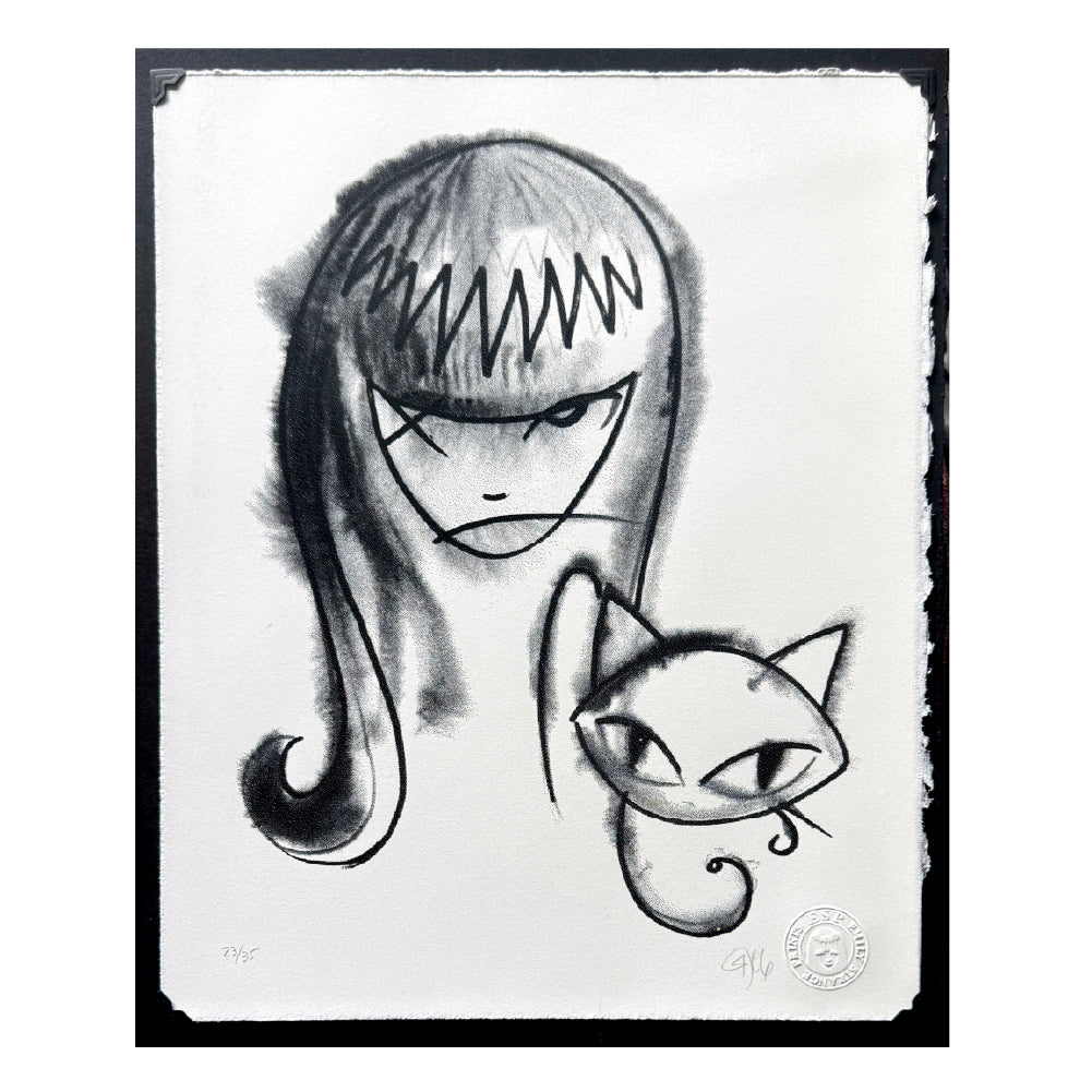 Emily Mystery Serigraph Emily the Strange RARE Art Print