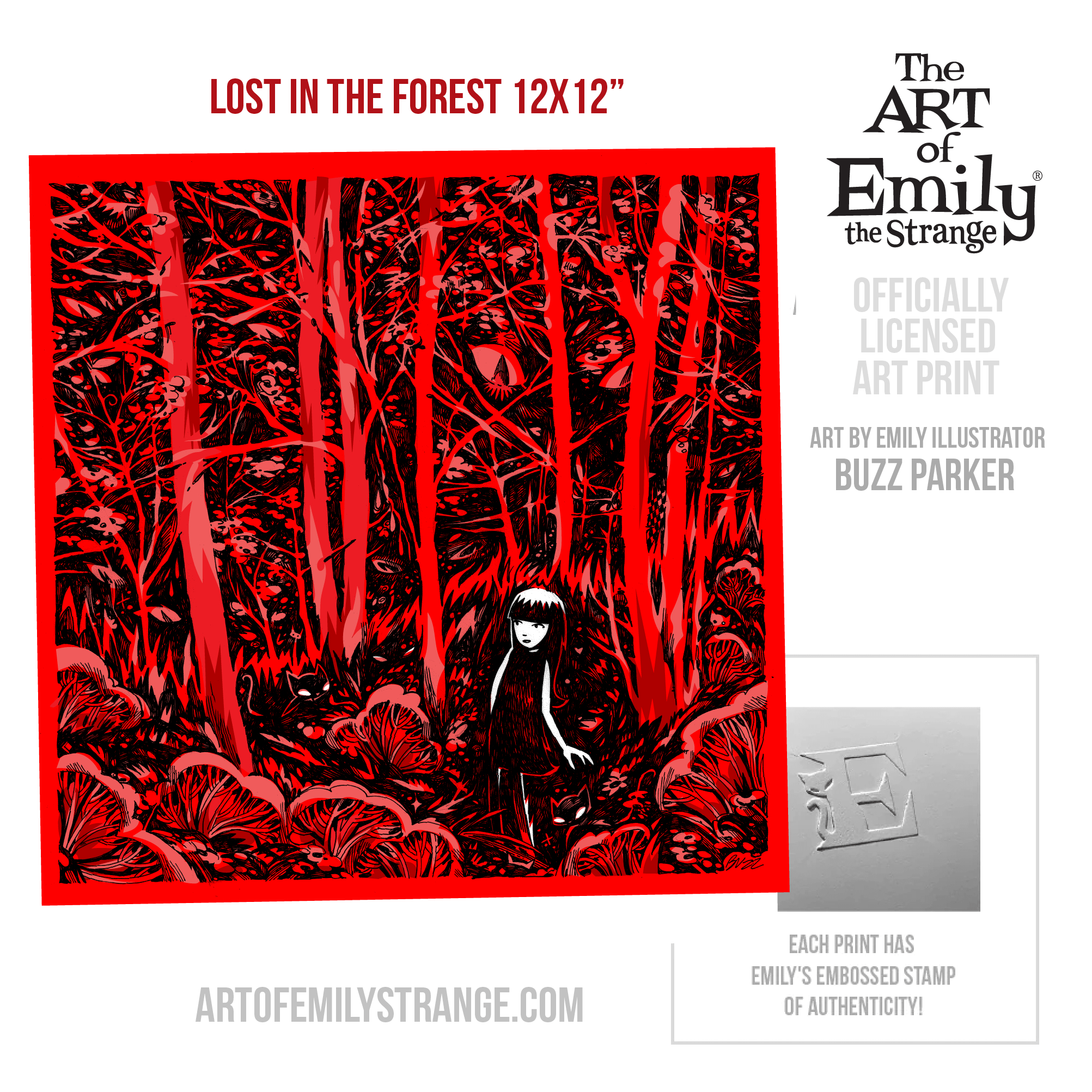 Lost In The Forest Emily The Strange Art Print Framed or Unframed