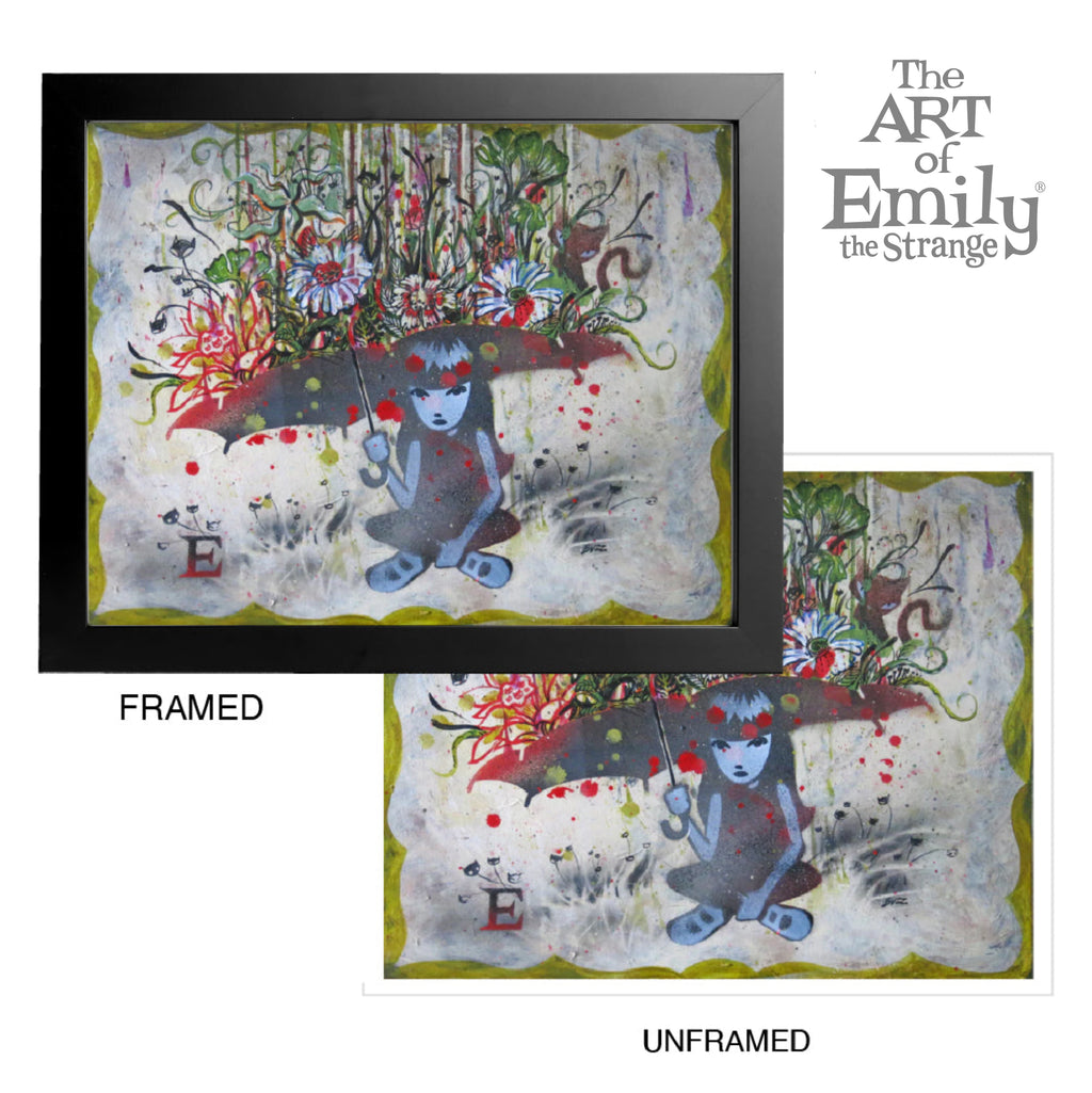 Strange Rain Emily The Strange Art Print Framed or Unframed