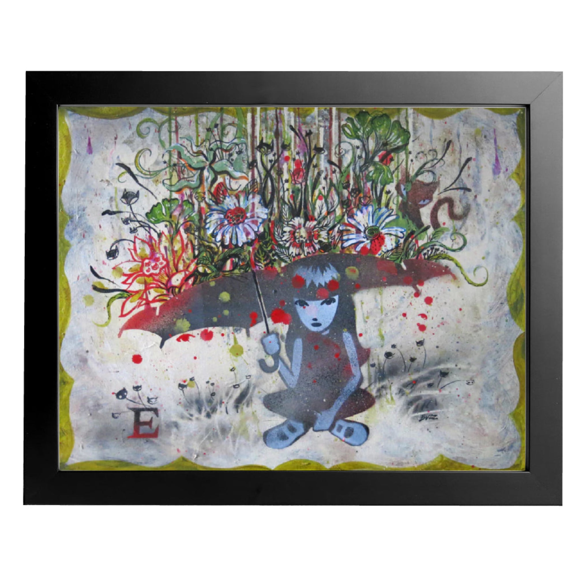 Strange Rain Emily The Strange Art Print Framed or Unframed