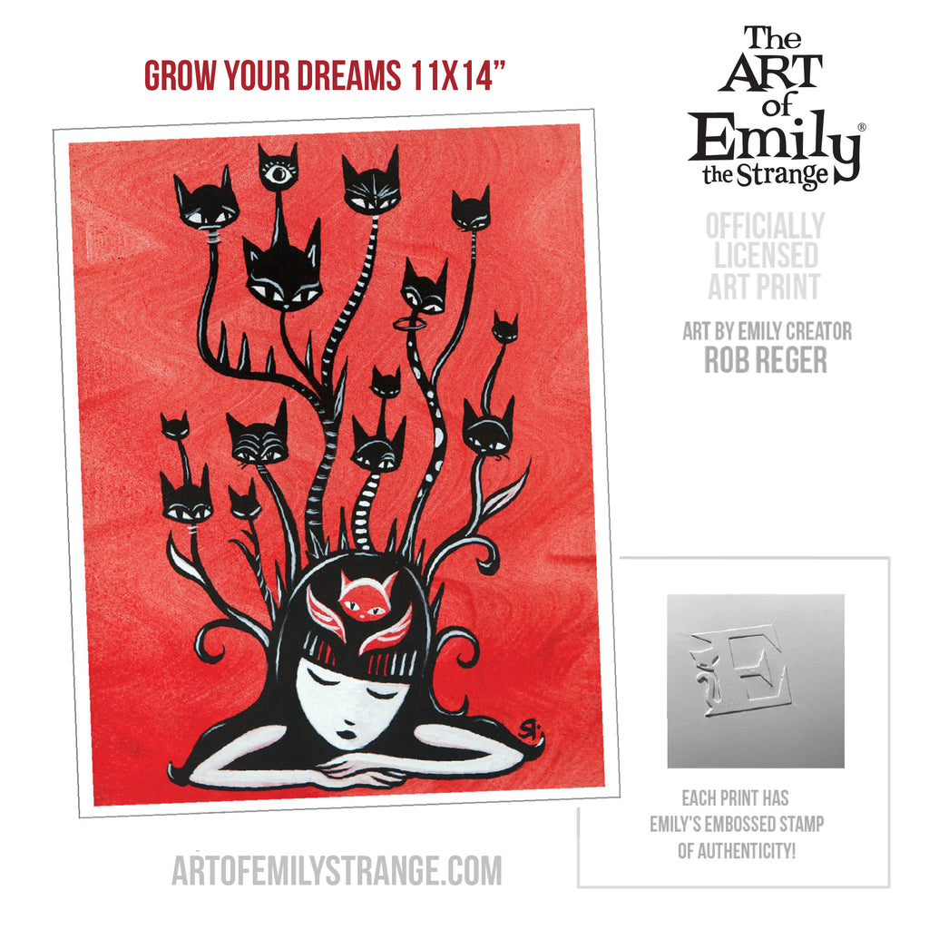 Grow Your Own Emily The Strange Art Print Framed or Unframed