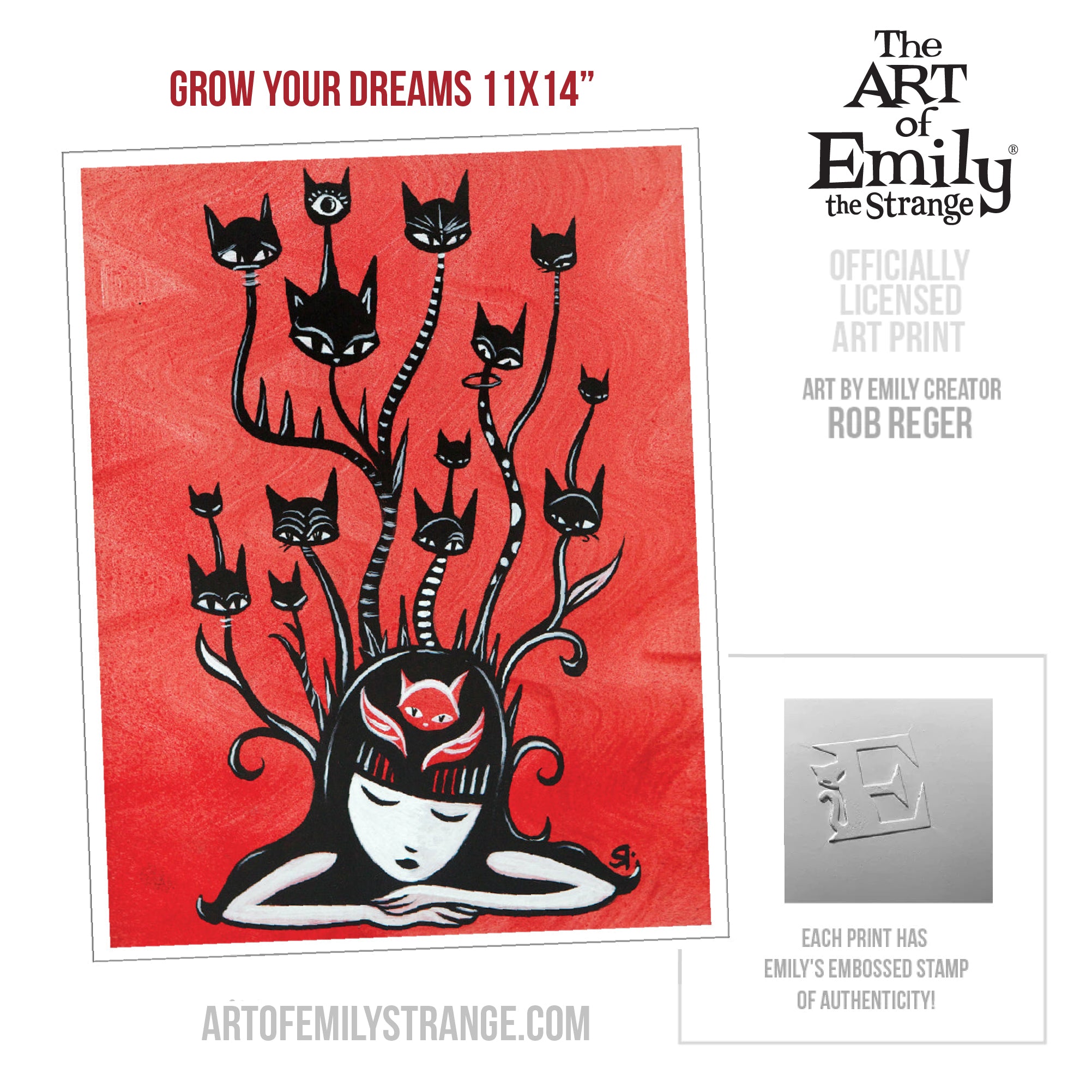 Grow Your Own Emily The Strange Art Print Framed or Unframed