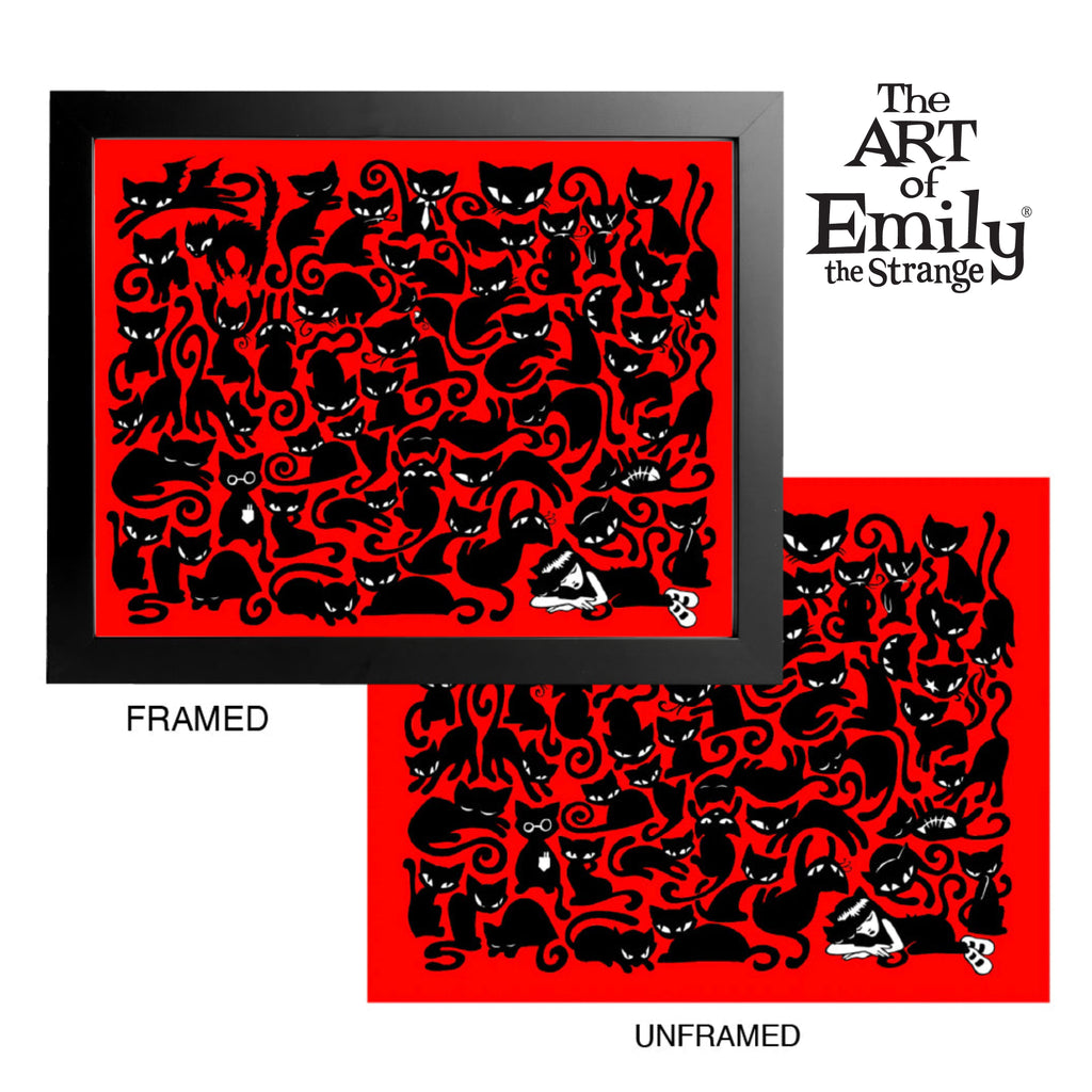 Cat Nap Emily The Strange Art Print Framed or Unframed